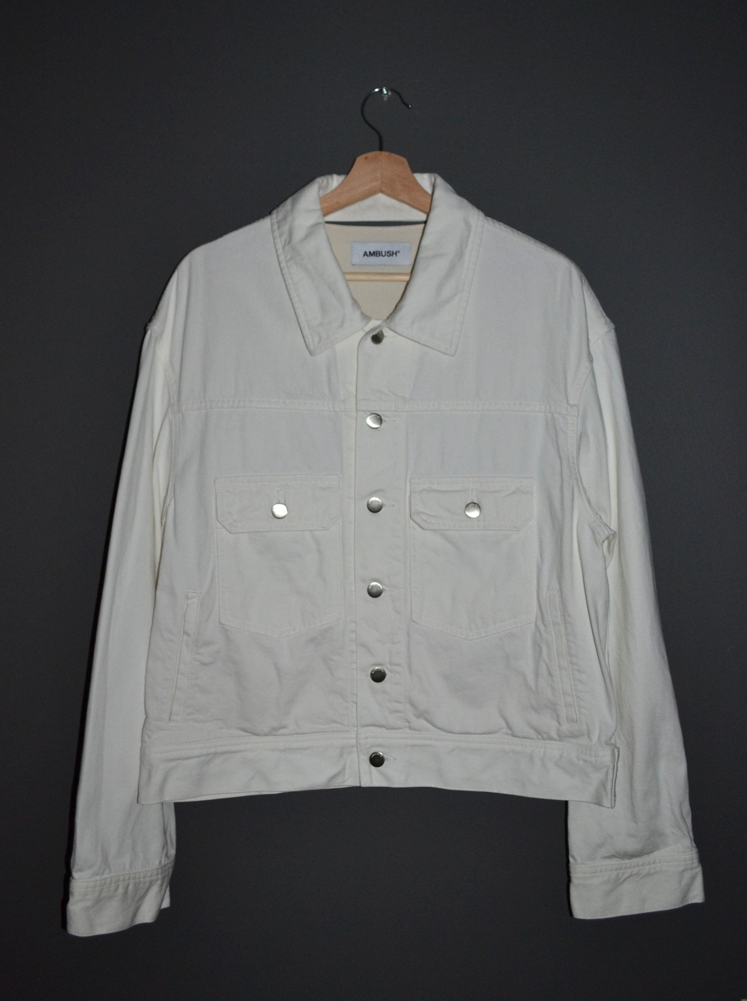 Ambush Design Ambush White Denim Logo-Stamped Type 2 Jacket "UNTITLED" Size M / US 6-8 / IT 42-44 - 4 Thumbnail