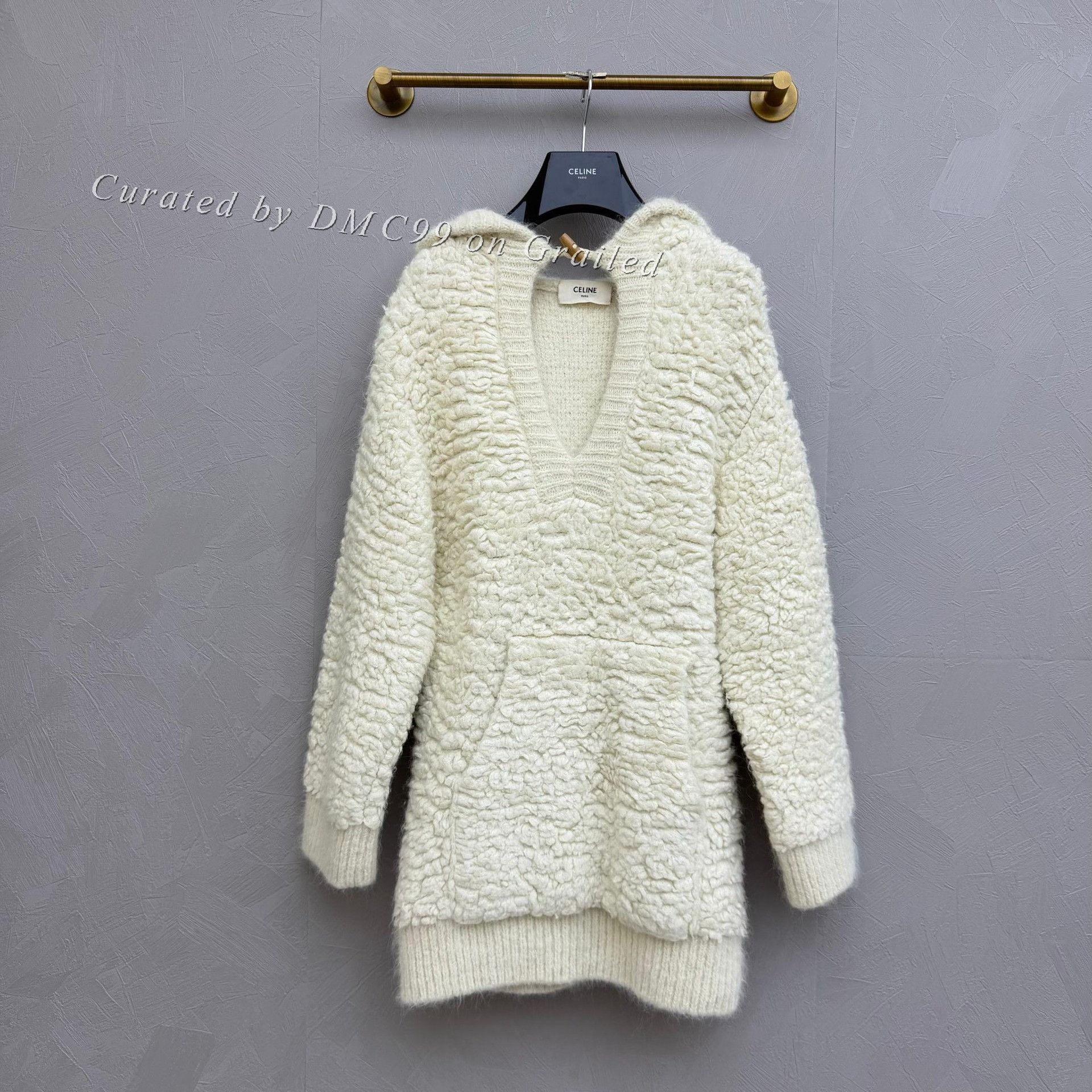 Celine Celine Cream White Alpaca Teddy Coat Size S / US 4 / IT 40 - 1 Thumbnail