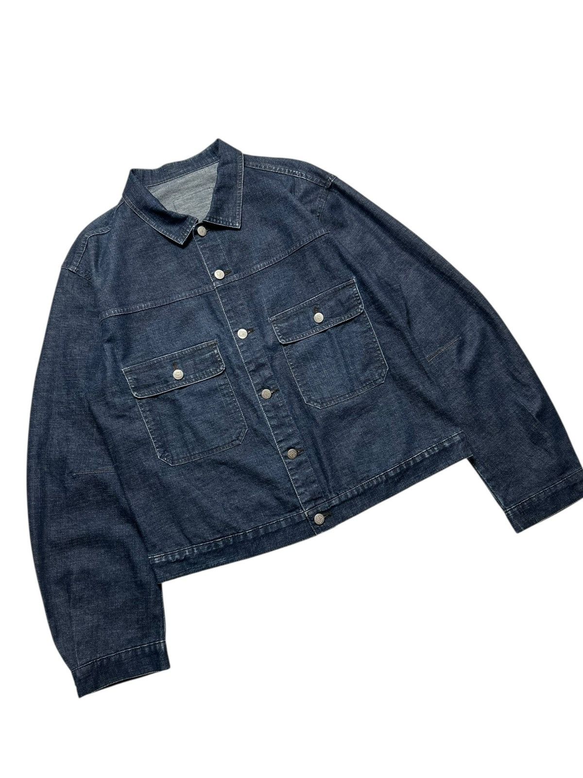 Marithe + Francois Girbaud Vintage Marithe Francois Girbaud Jacket Indigo Denim Trucker Size US L / EU 52-54 / 3 - 4 Thumbnail
