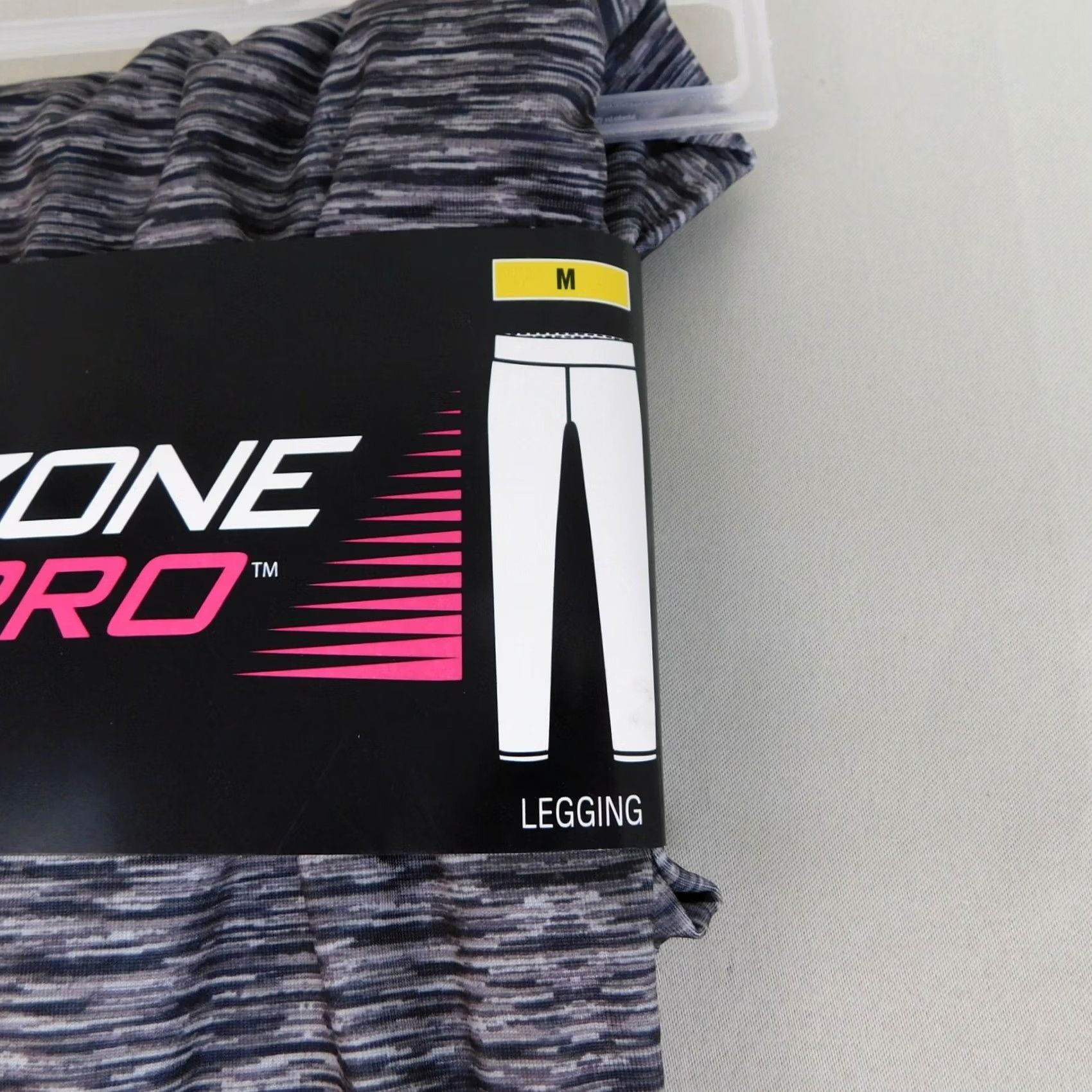 Vintage Zone Pro Women's Space Dyed Stretch Active Workout Leggings Black M Size 32" / US 10 / IT 46 - 2 Thumbnail