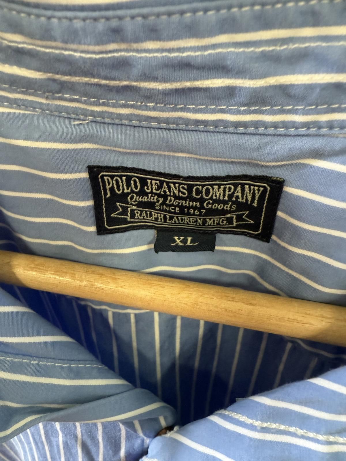 Designer Polo Jeans Company Men's Casual Button-Down Shirt XL Blue & Size US XL / EU 56 / 4 - 3 Thumbnail