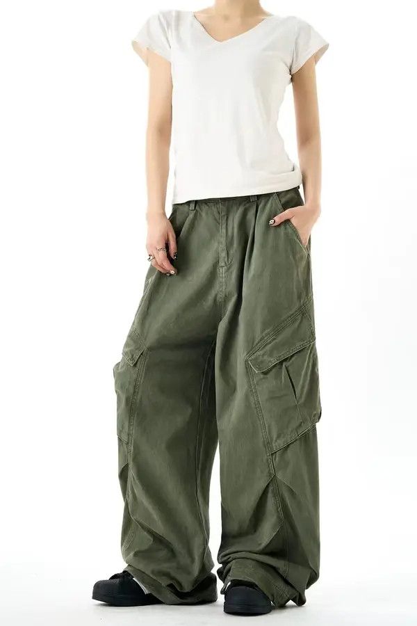 VIBE Retro High Street Hip Hop Loose Wide Leg Casual Pants Size US 32 / EU 48 - 8 Thumbnail