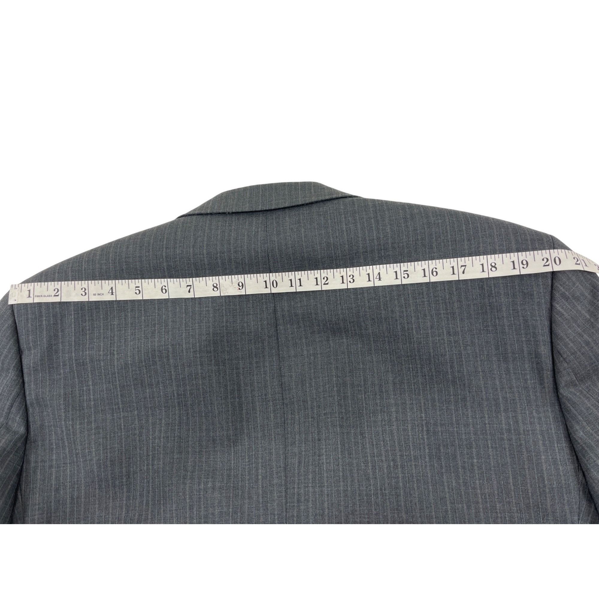 Other Mens Gray Pinstripe Two-Piece Suit 100% Wool Classic Fit Jac Size 44R - 10 Thumbnail