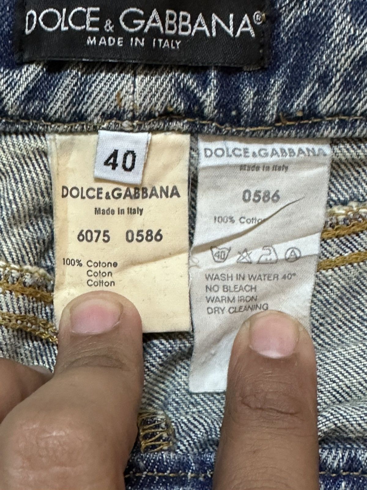 Dolce & Gabbana Vintage Dolce&Gabbana For Lefty People Distressed Denim Size US 30 / EU 46 - 9 Thumbnail