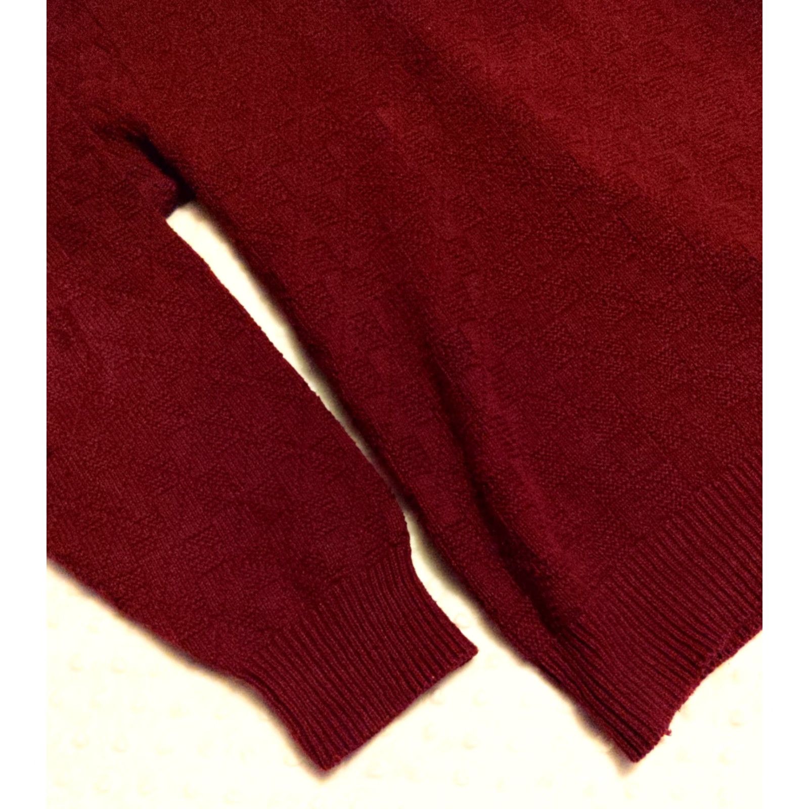 Vintage Shenandoah Sweater Men XLT Burgundy Cotton Knit Crew Neck Vintage US Made Size US XL / EU 56 / 4 - 3 Thumbnail
