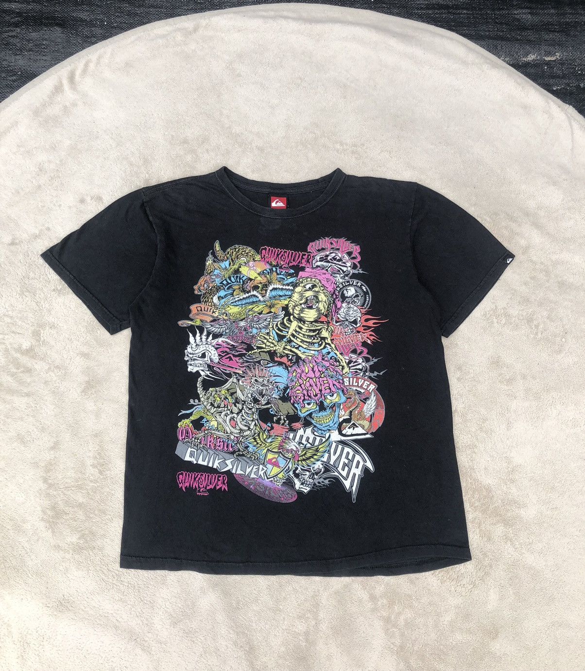 Quiksilver × Vintage Vintage Quiksilver Various Logo T Shirt Size US M / EU 48-50 / 2 - 2 Thumbnail