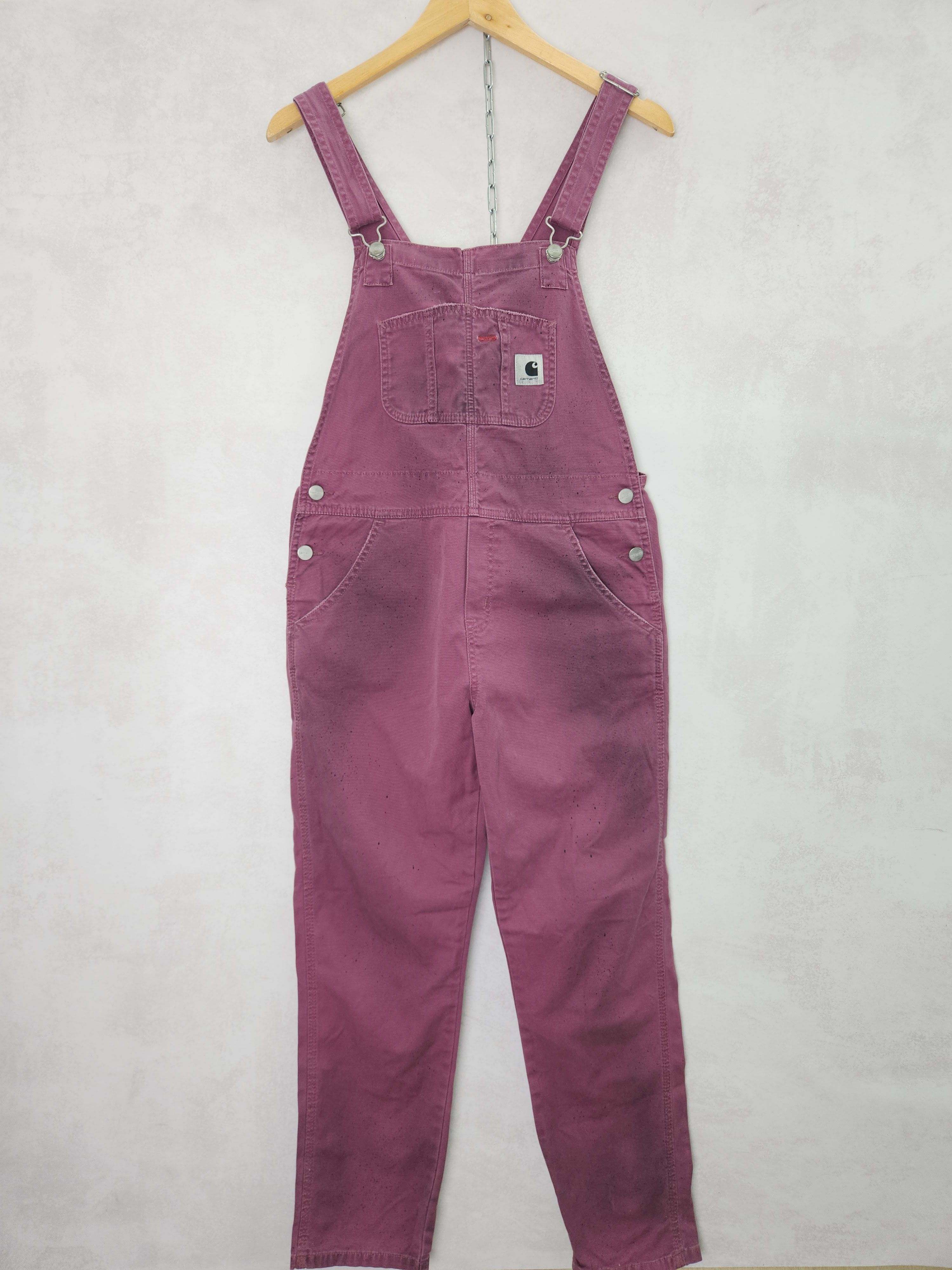 Carhartt Carhartt Wip womens Bib overall pants purple painted size S Size 28" / US 6 / IT 42 - 1 Thumbnail