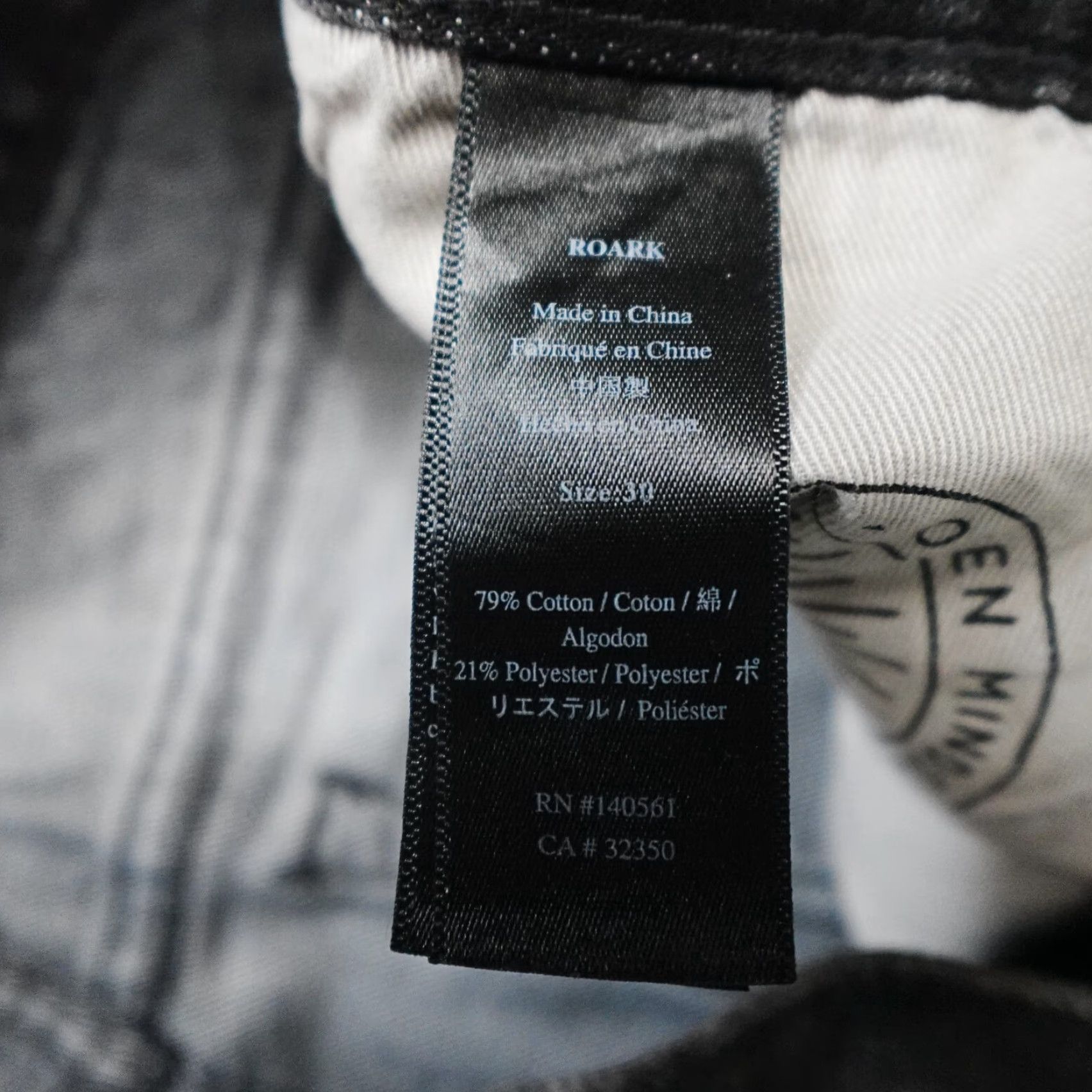 Roark Roark Jeans RD210 HWY 128 Straight Fit Denim Black 30x32 Mens Regular Size 30 31 Inseam 32 Size US 30 / EU 46 - 6 Thumbnail