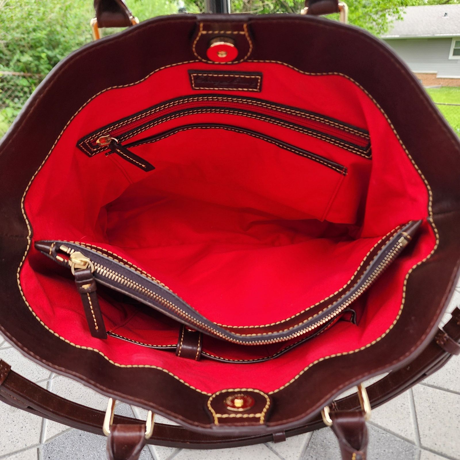 Dooney & Bourke Dooney & Bourke Ostrich Leather Lexington Tote Bag Shopper Size ONE SIZE - 8 Thumbnail