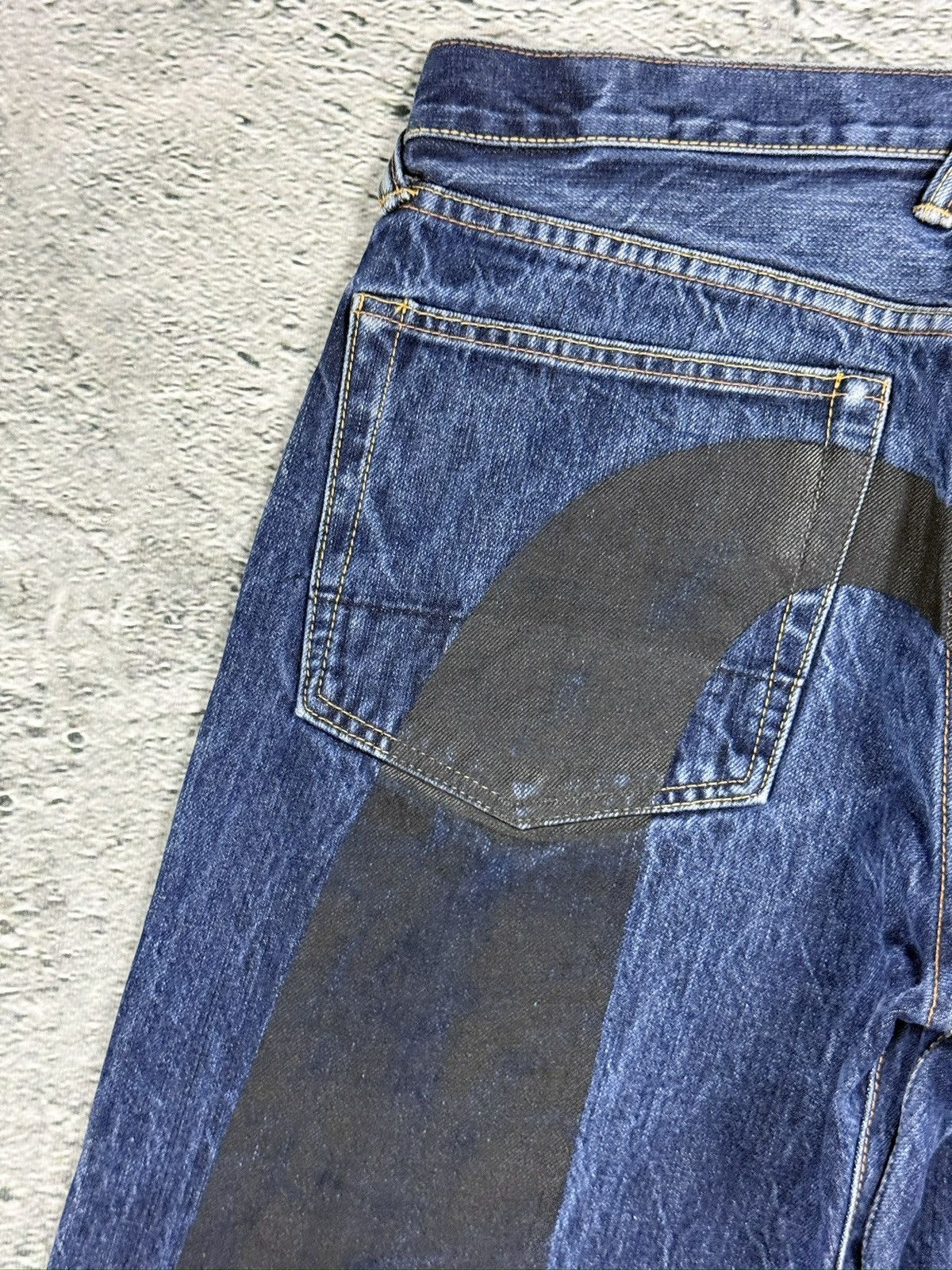 Evisu Evisu jeans daicock big logo black selvedge denim navy Size US 32 / EU 48 - 3 Thumbnail