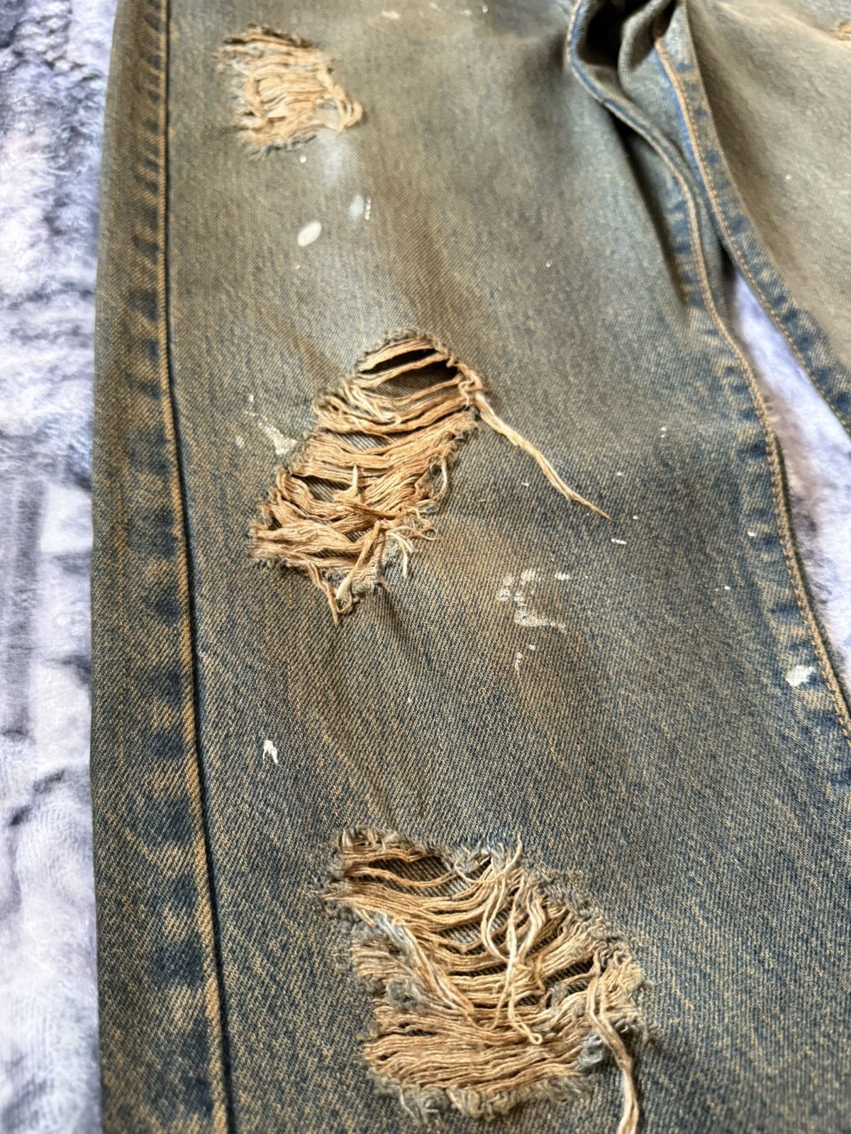 Levi's 80s Vintage Levis 501 Distressed Mud Wash Jeans Size US 30 / EU 46 - 8 Thumbnail