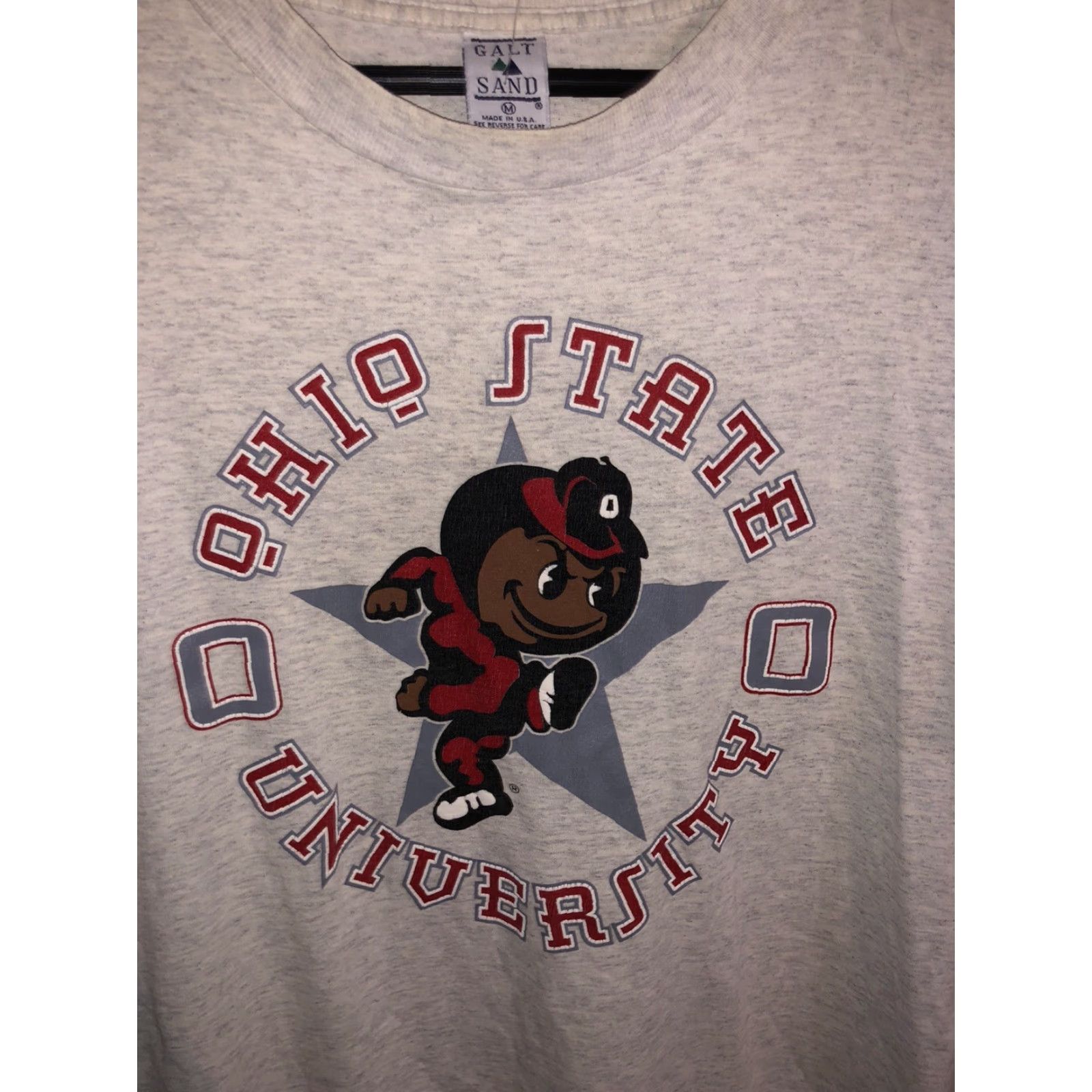 Vintage VINTAGE Buckeyes T-Shirt Ohio State 90s Baseball M Medium Gray Mens USA Shirt Size US M / EU 48-50 / 2 - 2 Thumbnail