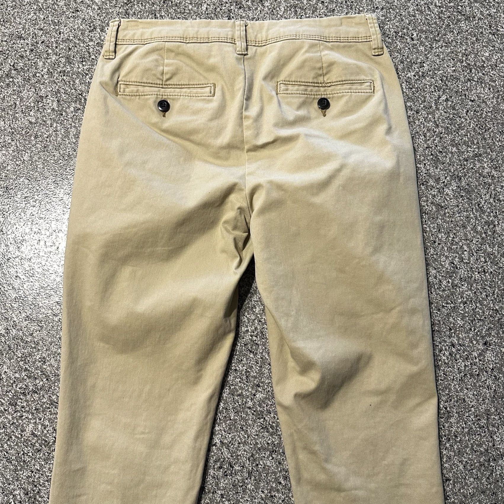 Vintage Aéropostale Pants Mens 28x30 Skinny Chino Beige - Pant, Slim, Regular, 100% Cotton, Flat Front, Pockets, Solid Pattern, 28 in, Beige, Men Size US 28 / EU 44 - 4 Thumbnail