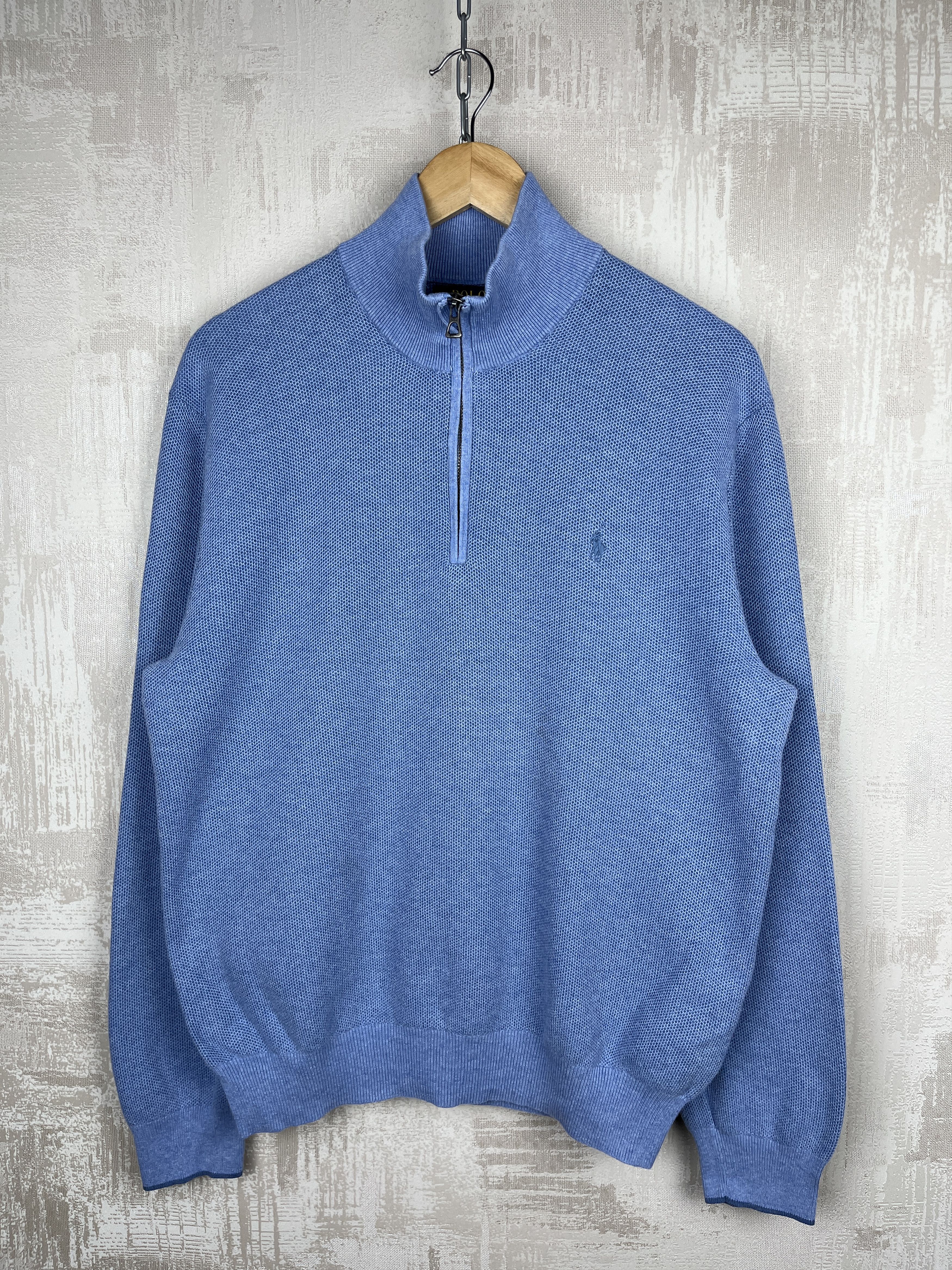 Polo Ralph Lauren Polo Ralph Lauren Half Zip Pullover Sweater Pima Cotton Size US L / EU 52-54 / 3 - 1 Thumbnail
