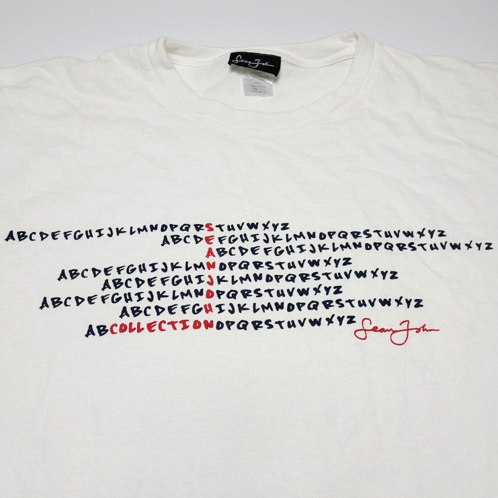 Sean John VINTAGE Sean John Collection Men’s Graphic T-Shirt 3XL White Crew Neck Short Sleeve Logo Cotton Hip-hop Alphabet Bird Atom Men Size US XXL / EU 58 / 5 - 3 Thumbnail