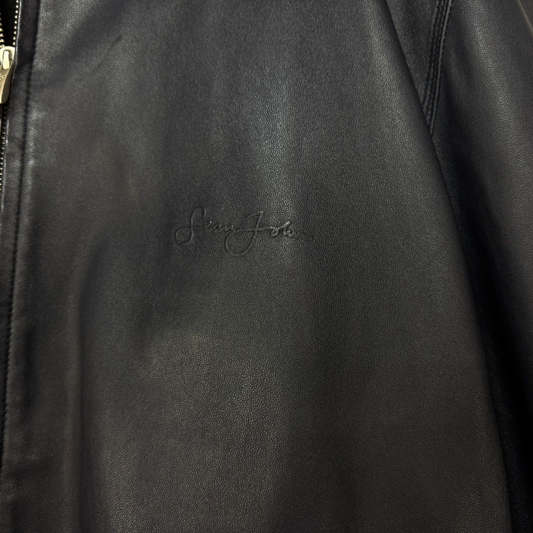 Sean John VTG Sean John Leather Bomber Jacket Wool Lined Zip Up Navy Blue Men's 2XL Size US XXL / EU 58 / 5 - 4 Thumbnail