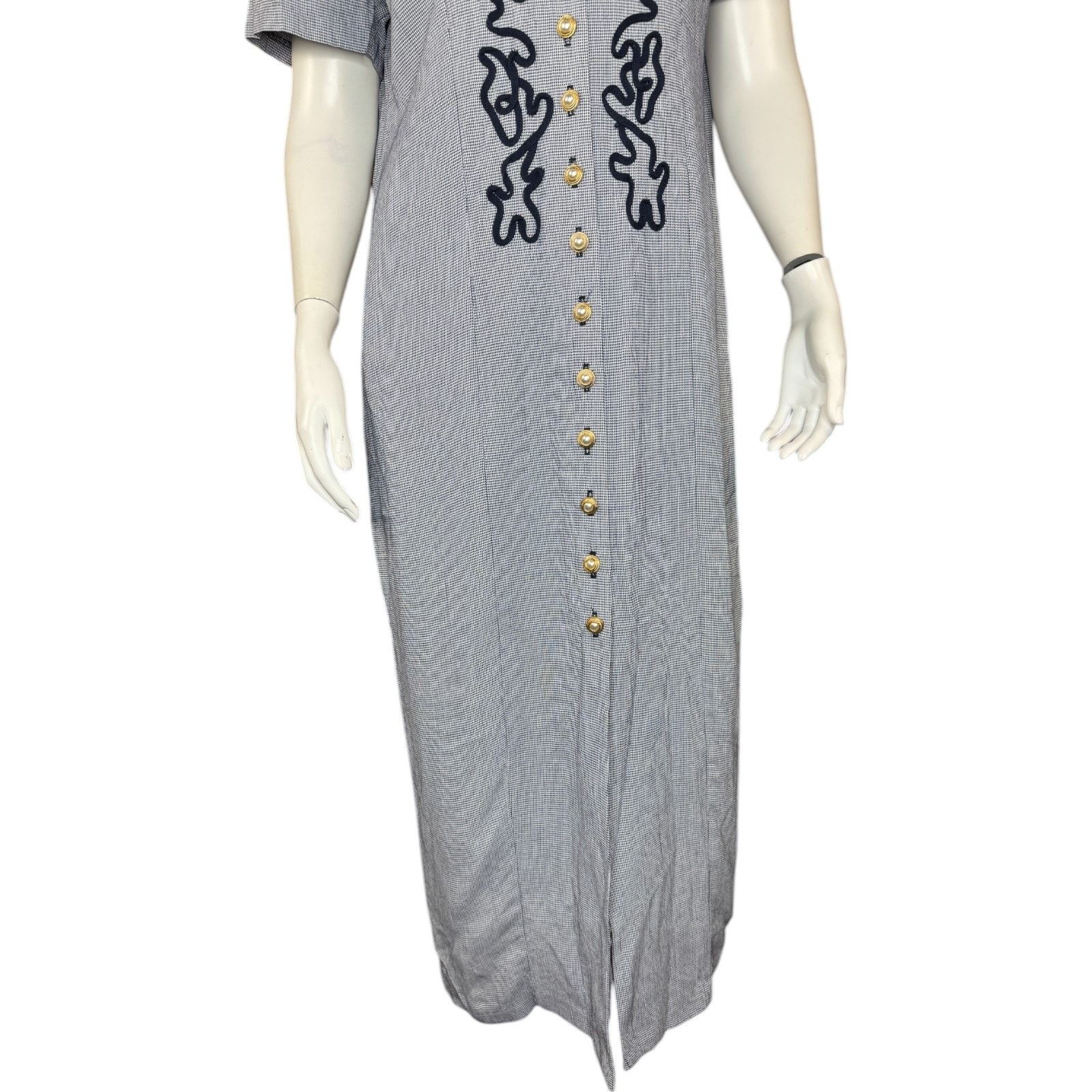 Other Ultra Dress New York Womens 12 Maxi Dress Navy White Size XL / US 12-14 / IT 48-50 - 7 Thumbnail