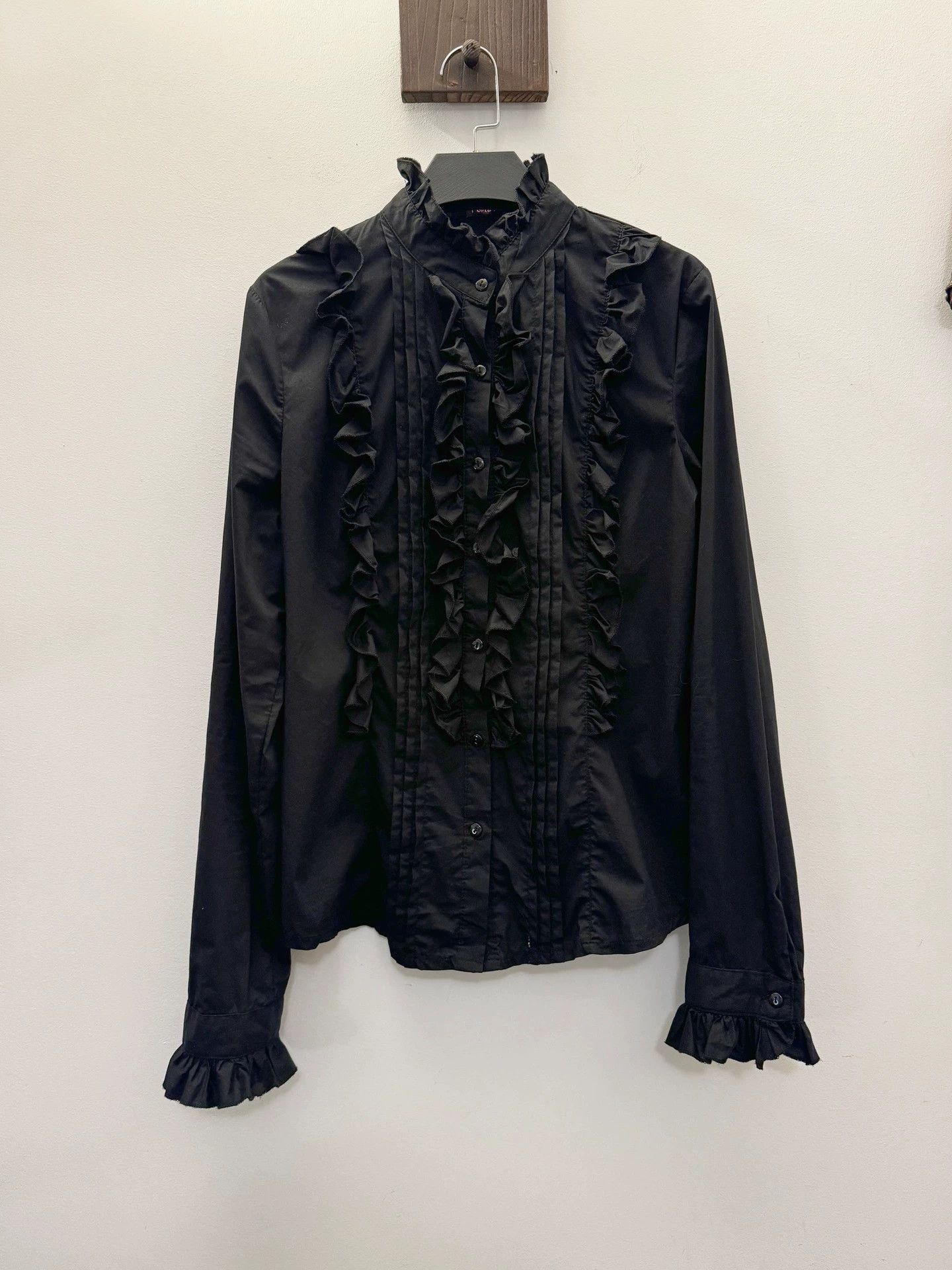 Vintage Vintage Italian Lace High Collar Waist Shirt XL Size US XL / EU 56 / 4 - 5 Thumbnail