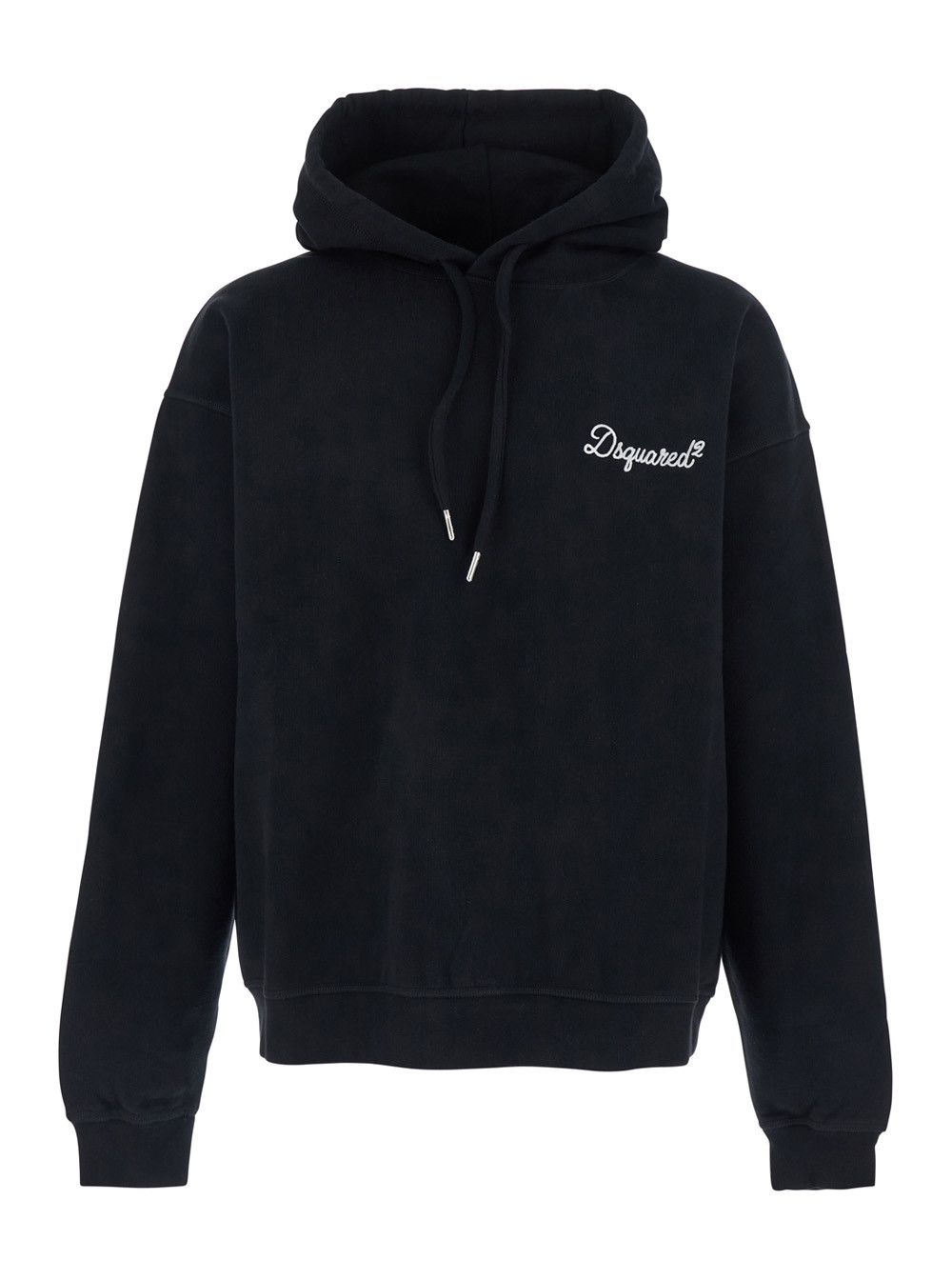 Dsquared2 Black Hoodie with Drawstring and Lettering Logo on the Front in Cotton for Men Size US M / EU 48-50 / 2 - 1 Thumbnail
