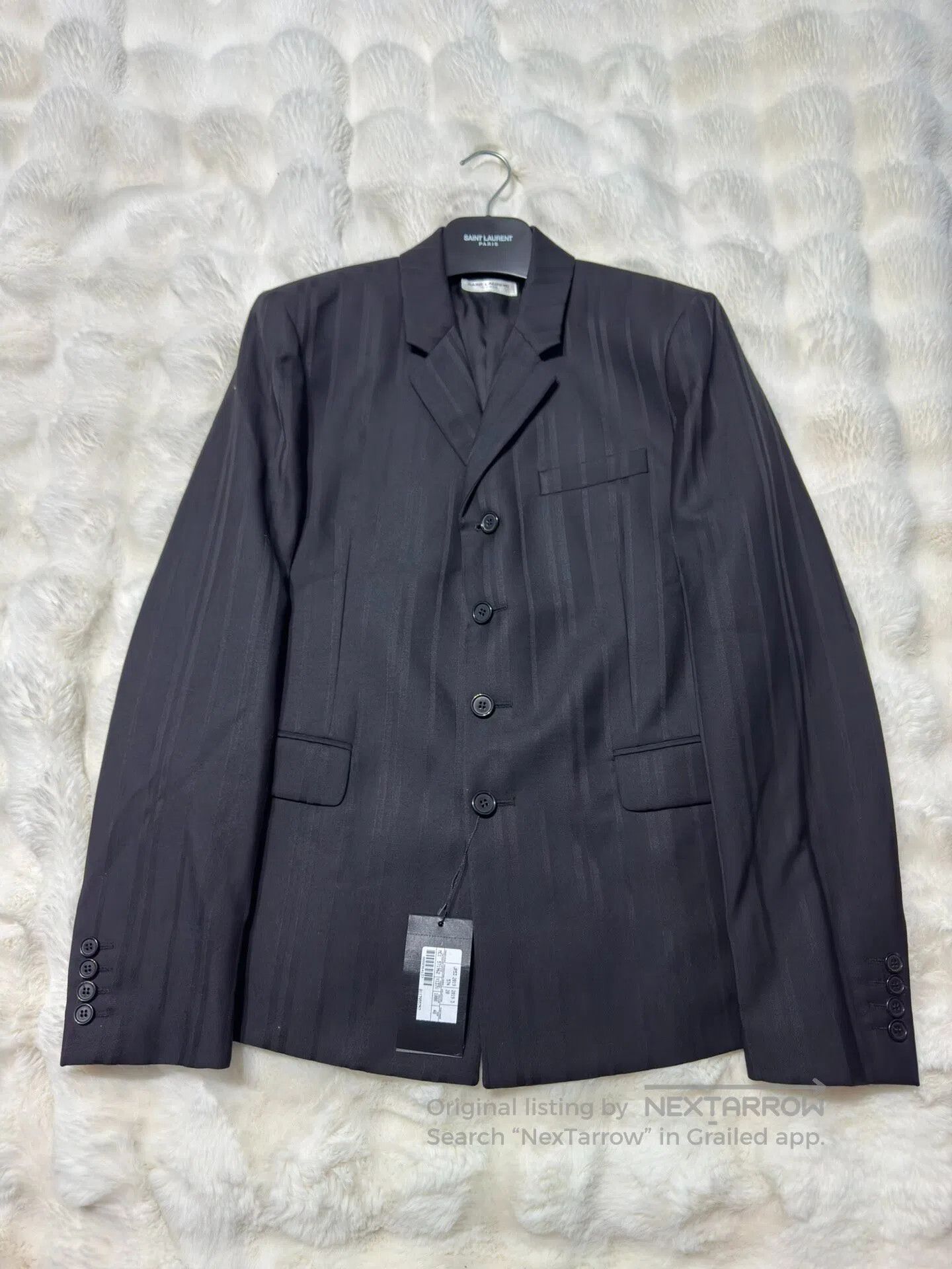 Saint Laurent Paris Saint Laurent Paris Dark striped suit suit| Size US M / EU 48-50 / 2 - 1 Thumbnail