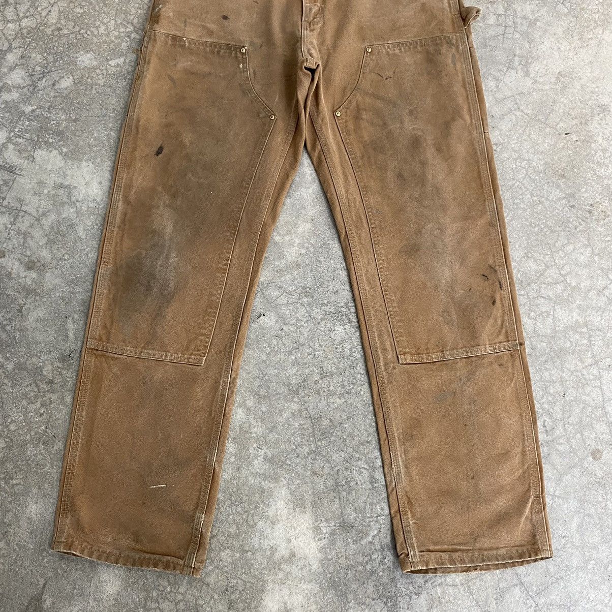 Carhartt Vintage Carhartt Double Knee Tan Dirty Carpenter Pants Size US 33 - 3 Thumbnail