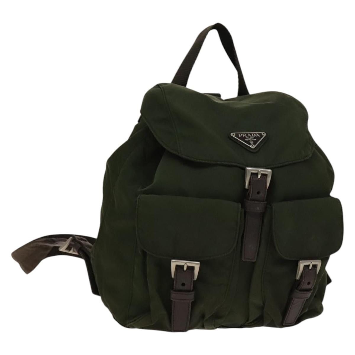 Prada PRADA Backpack Nylon Green Silver Size ONE SIZE - 1 Thumbnail