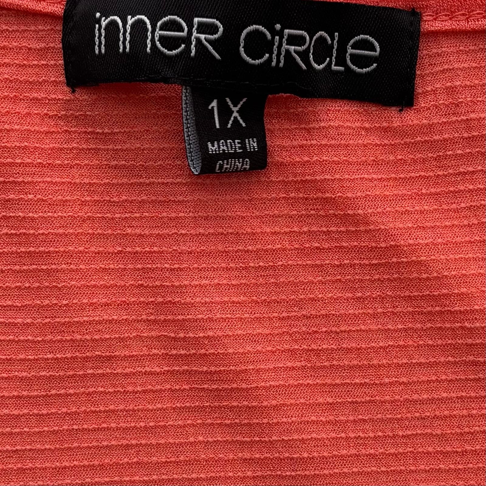 Other Inner Circle Coral Asymmetrical Blouse 1X Cutout Stretch Top Size XL / US 12-14 / IT 48-50 - 8 Thumbnail