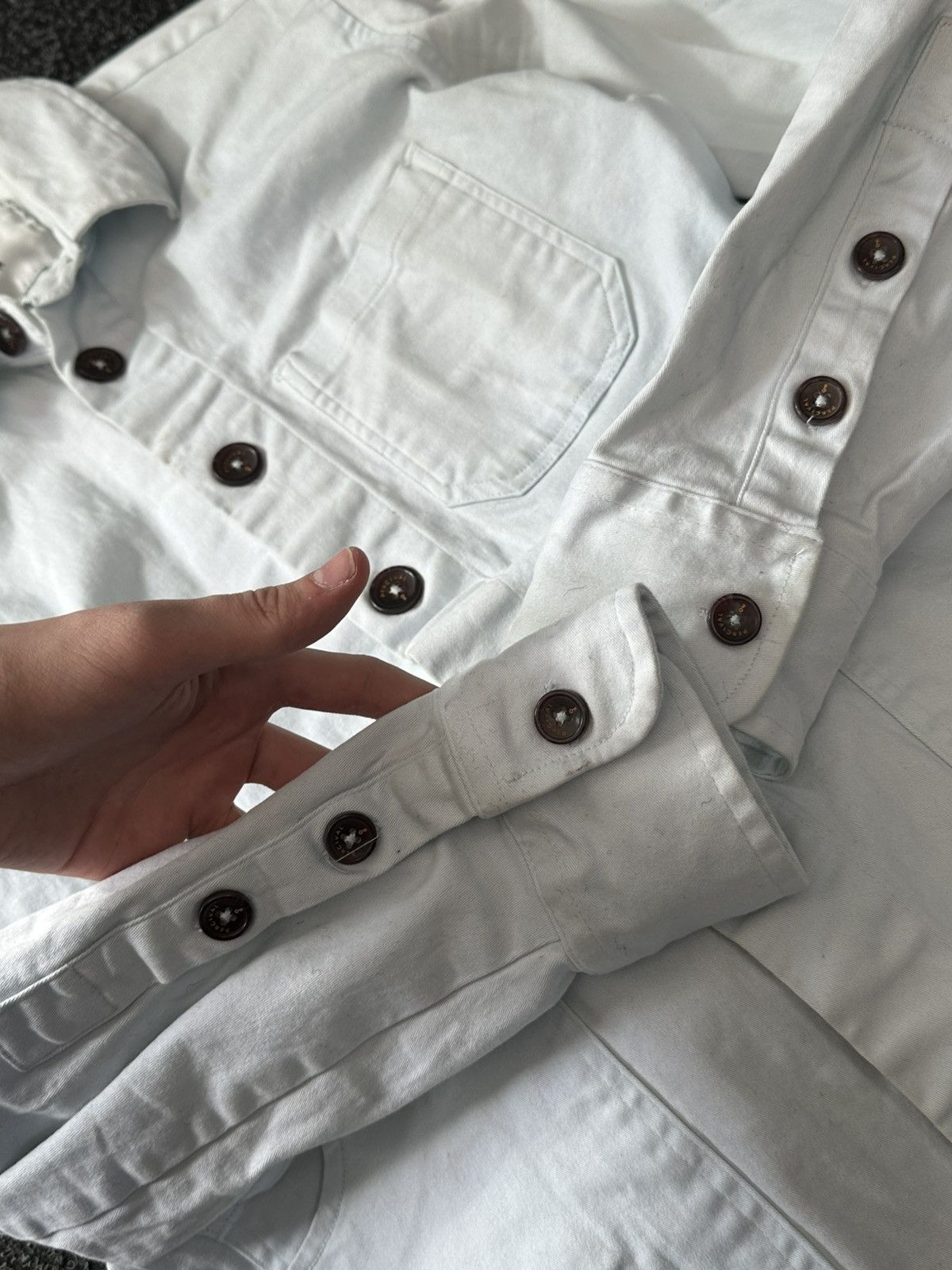 Percival 🚨Percival Wellington Over Shirt rare luxury jacket light blu Size US M / EU 48-50 / 2 - 9 Thumbnail