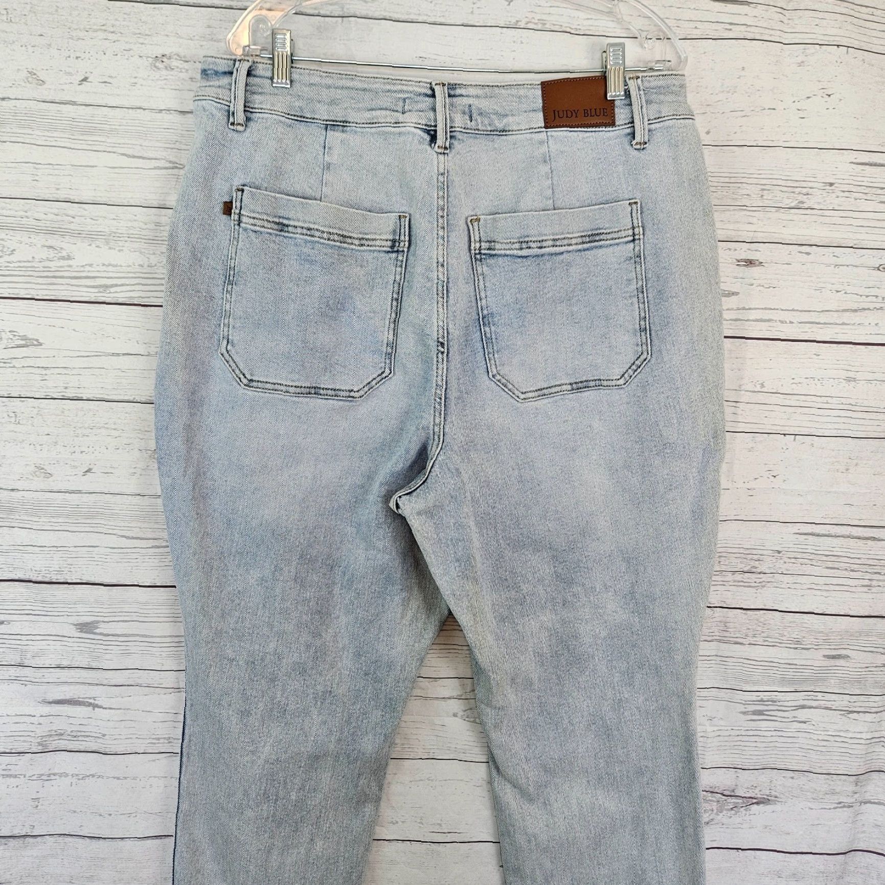 Vintage Judy Blue Womens Jogger Jeans Sz 16W Blue Light Wash High Rise Size 38" / US 16 / IT 52 - 4 Thumbnail