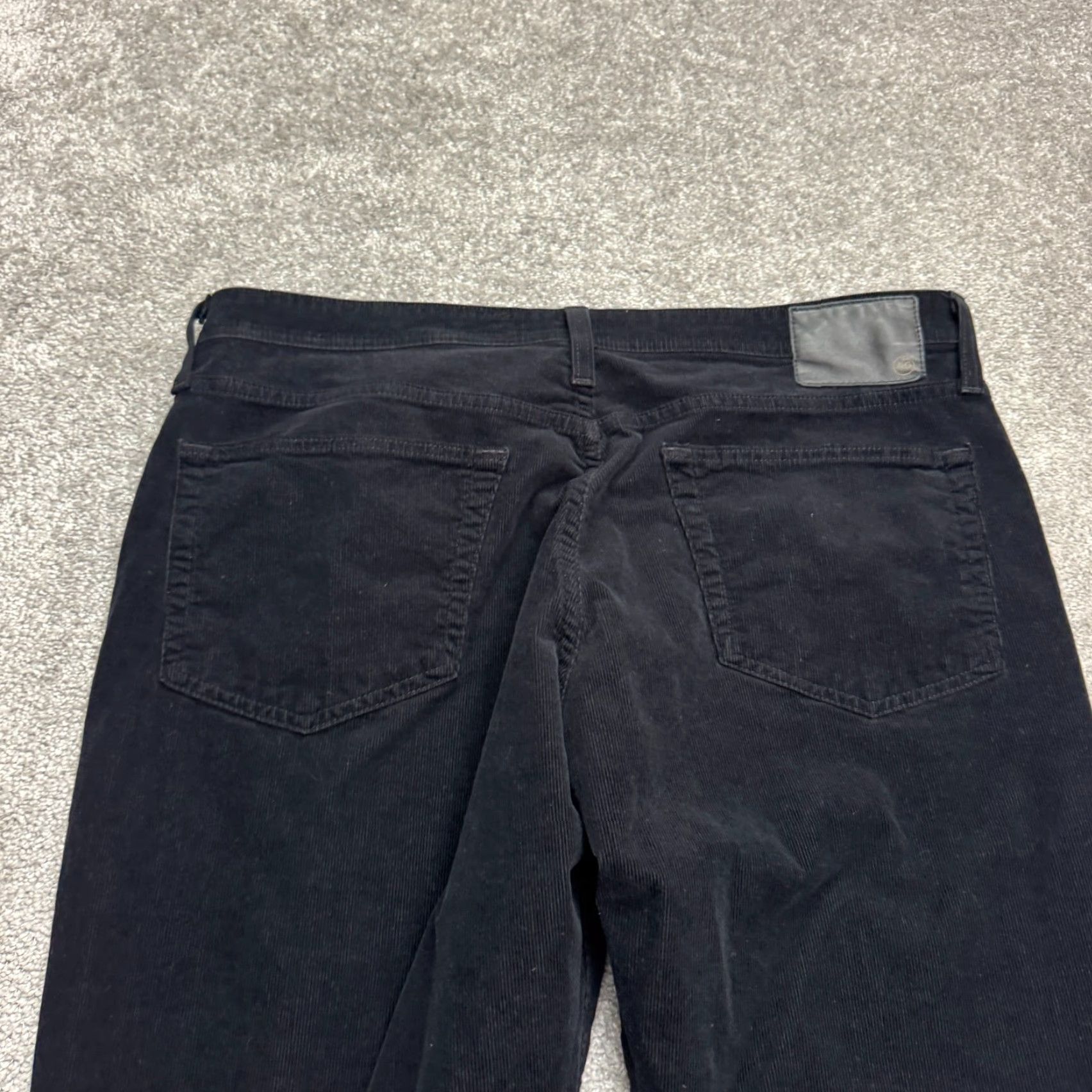 Vintage AG Adriano Goldschmied Slim Straight Leg Corduroy Pants Mens 36x34 Black Cotton Blend Size US 38 / EU 54 - 6 Thumbnail