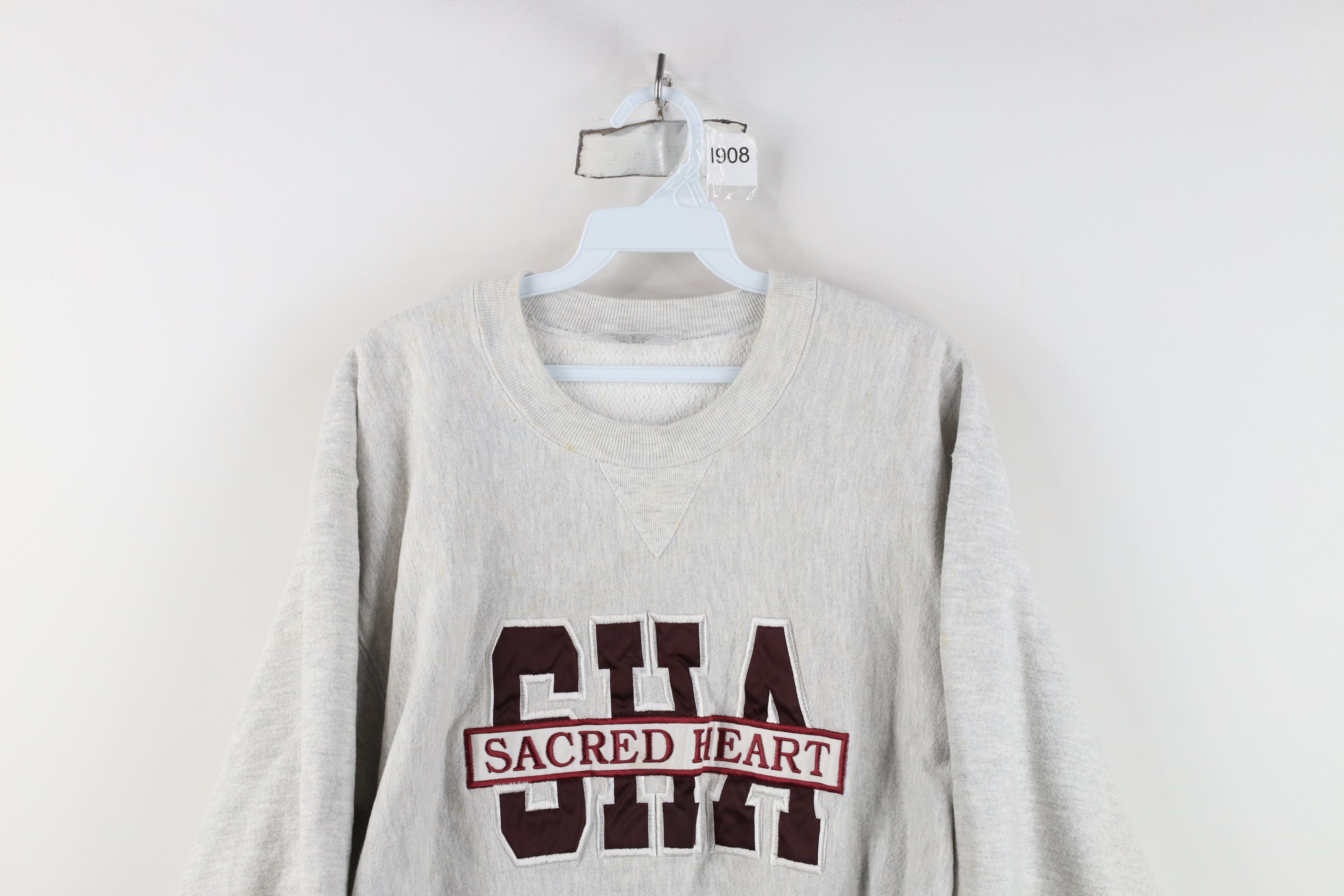 Vintage Vintage 90s Streetwear Heart Reverse Weave Sweatshirt USA Size US XL / EU 56 / 4 - 2 Thumbnail