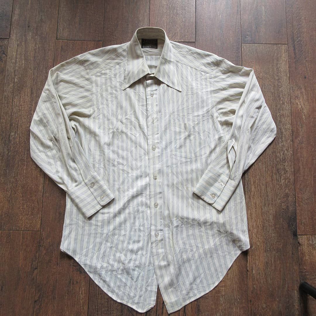 Vintage Sears us stripes long sleeves white Best Shirt