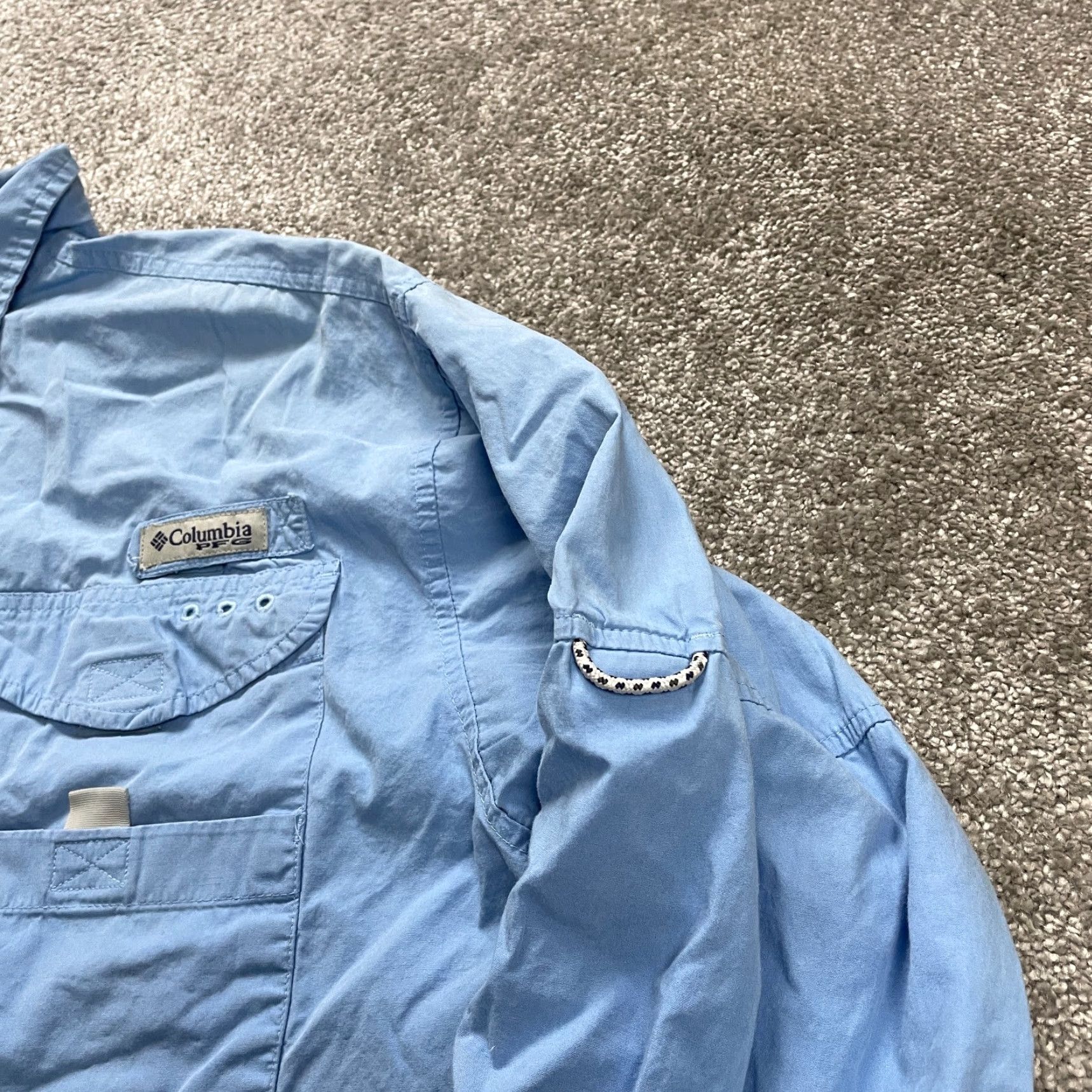 Vintage Columbia PFG Shirt Mens XL Blue Button-Down Long Sleeve Outdoor Fishing Casual Size US XL / EU 56 / 4 - 3 Thumbnail