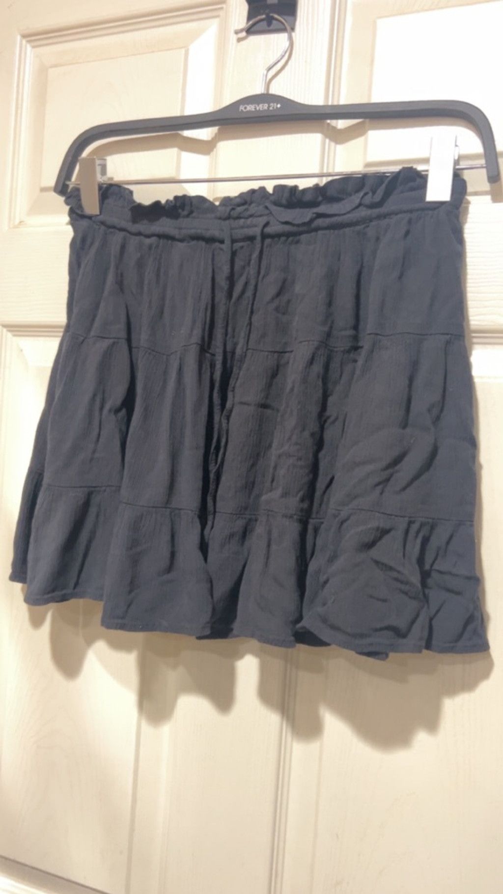 Anti Social Social Club Women's So Black Tiered Mini Skirt Size L Size 34" / US 12 / IT 48 - 2 Thumbnail