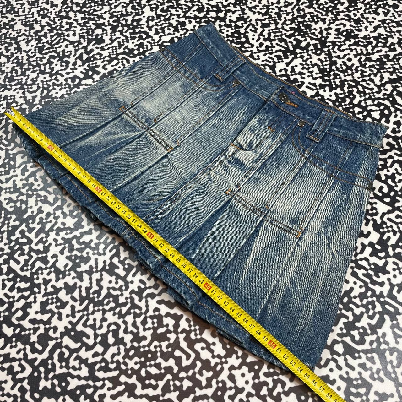 Japanese Brand Vintage Y2K Japanese Flared Retro Denim Mini Skirt 90s Style Size 27" / US 4 / IT 40 - 18 Thumbnail
