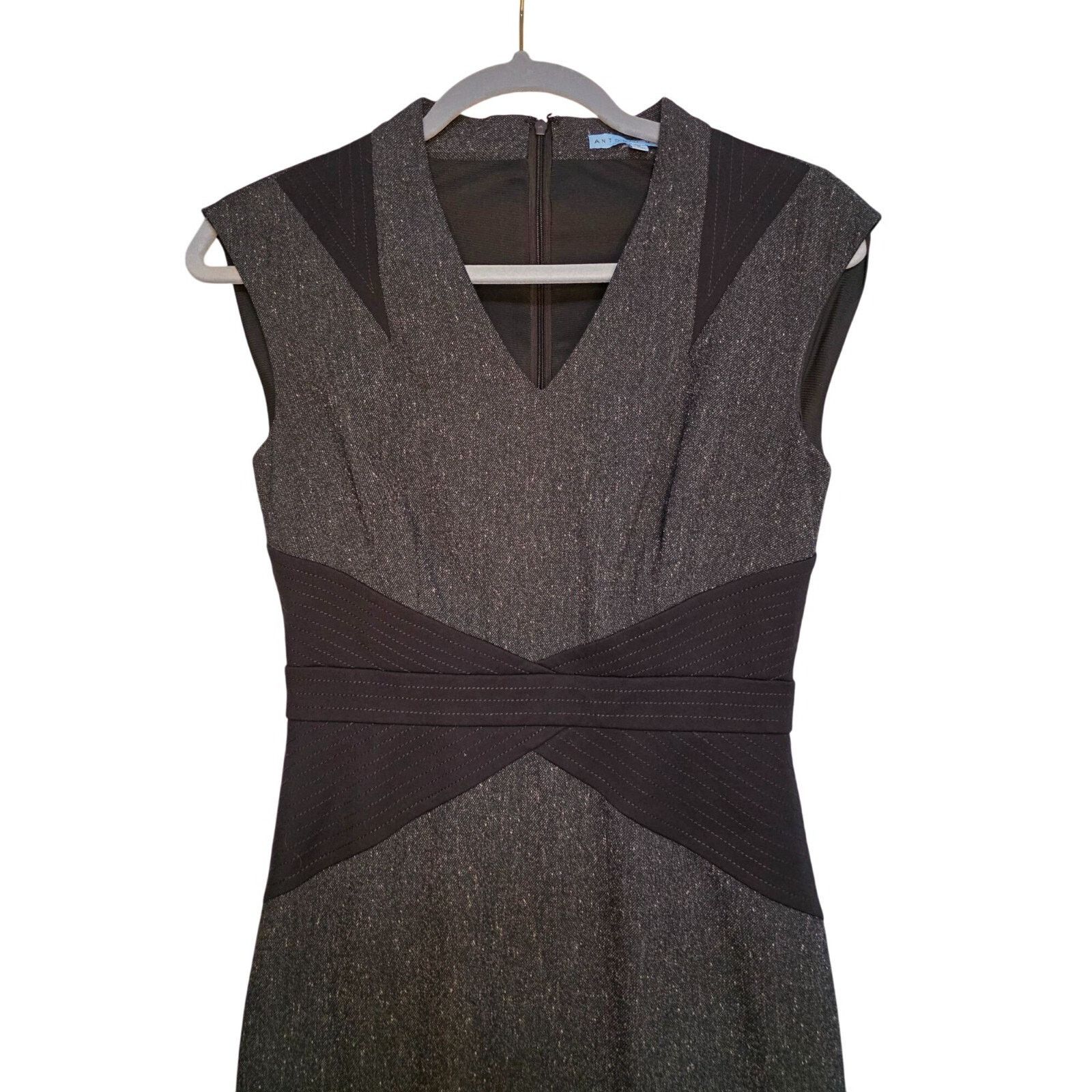 ANTONIO MIRO Antonio Melani Womens Metallic Gray & Black Dress size 2 Size XS / US 0-2 / IT 36-38 - 3 Thumbnail