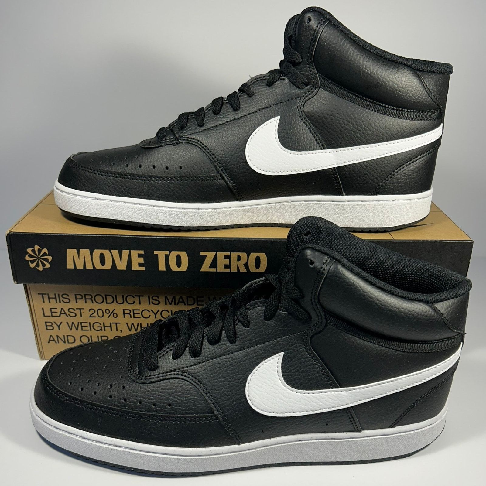 Nike Nike Court Vision Mid Next Nature Black/White Size 12 Size US 12 / EU 45 - 2 Thumbnail