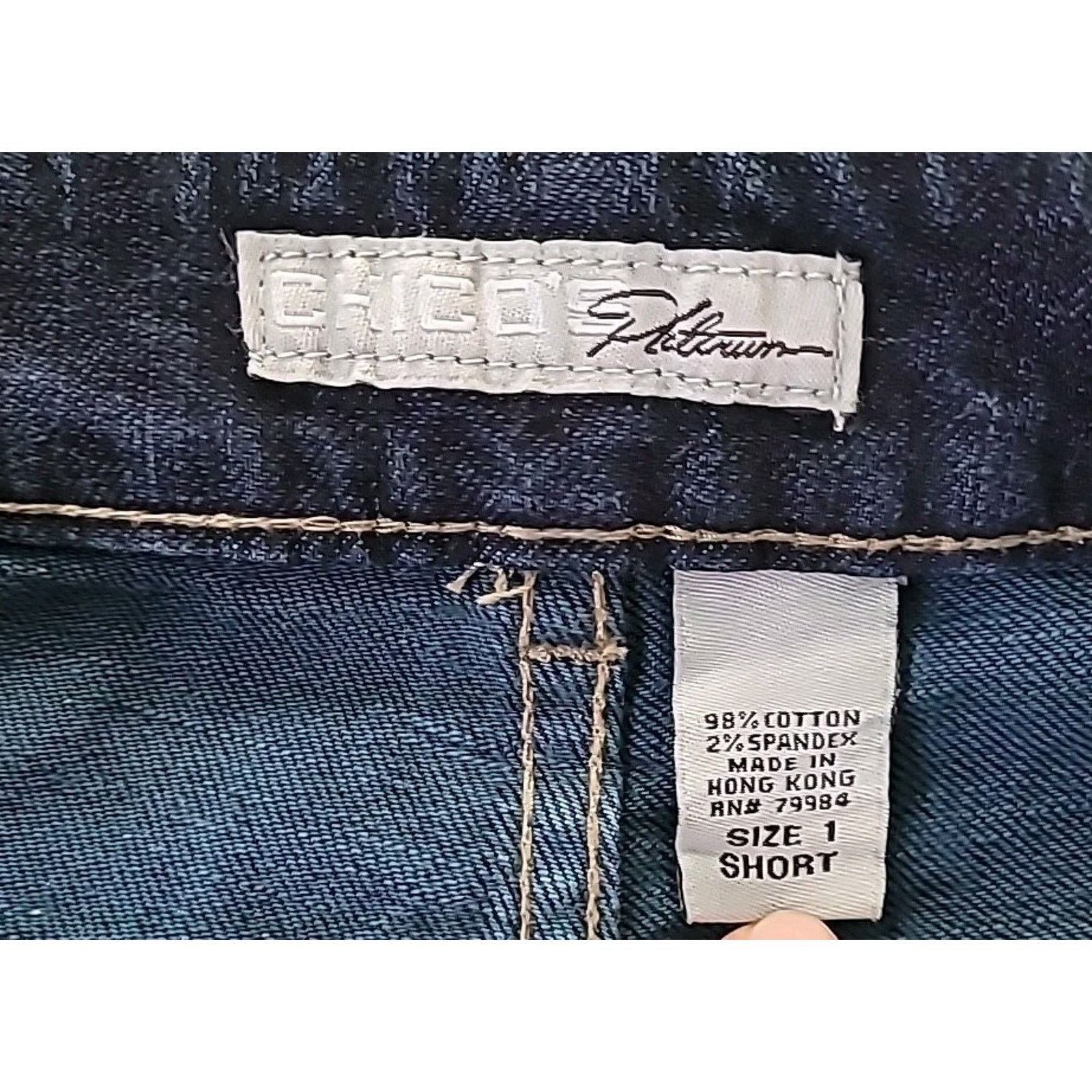 Chicos Chico’s Platinum Jeans Sz 1S Short Dark Wash Bootcut Size 30" / US 8 / IT 44 - 8 Thumbnail