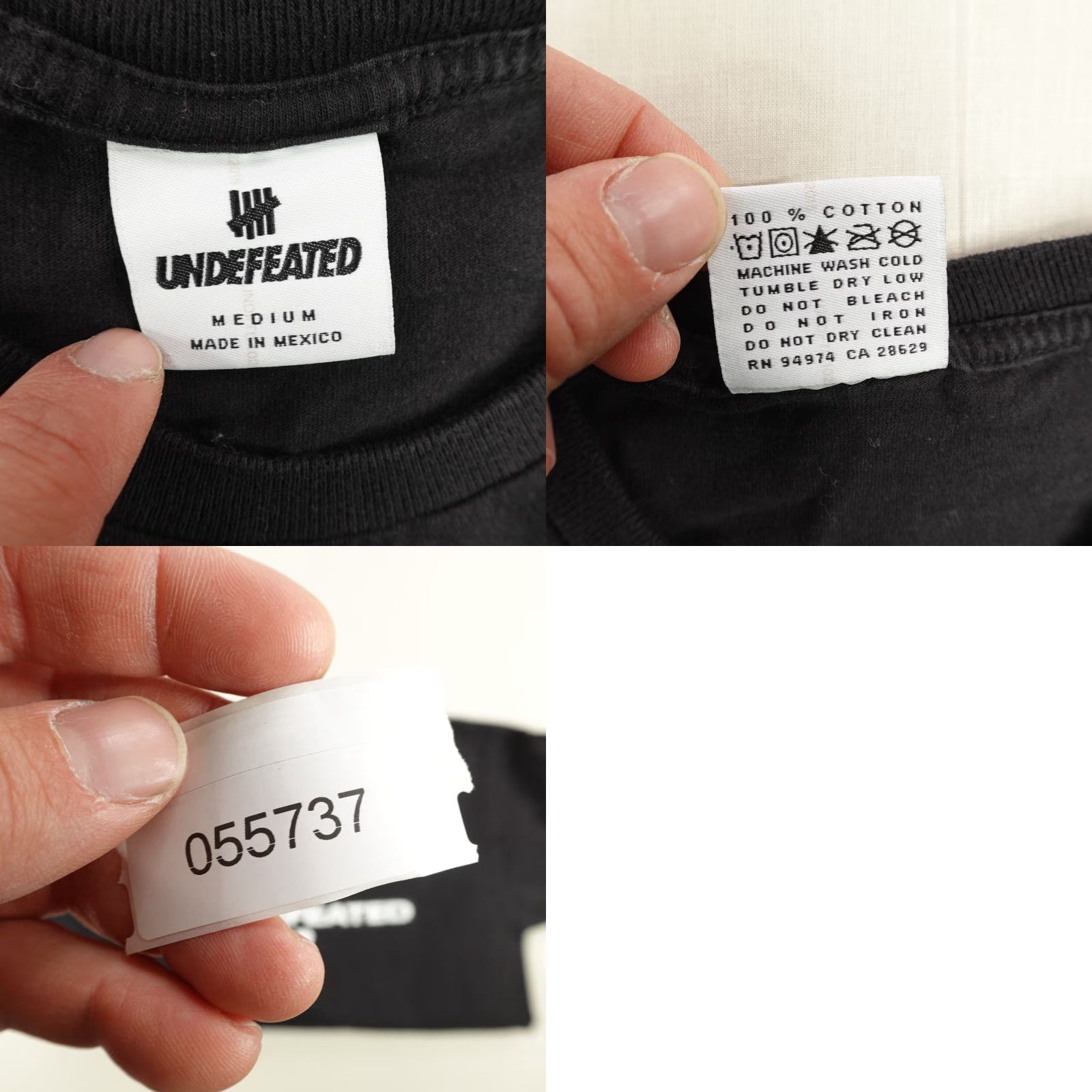 Undefeated VINTAGE Undefeated Cotton T-Shirt Mens Medium Black Streetwear Hip Hop 90s Skater Size US M / EU 48-50 / 2 - 8 Thumbnail