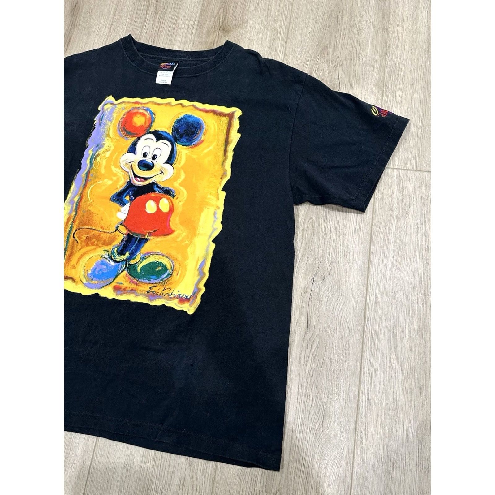 Disney VINTAGE 1997 Disney Mickey Mouse Art Portrait T-Shirt Large Men Black L Short Sleeve Shirt Womens/Mens? Size US L / EU 52-54 / 3 - 2 Thumbnail