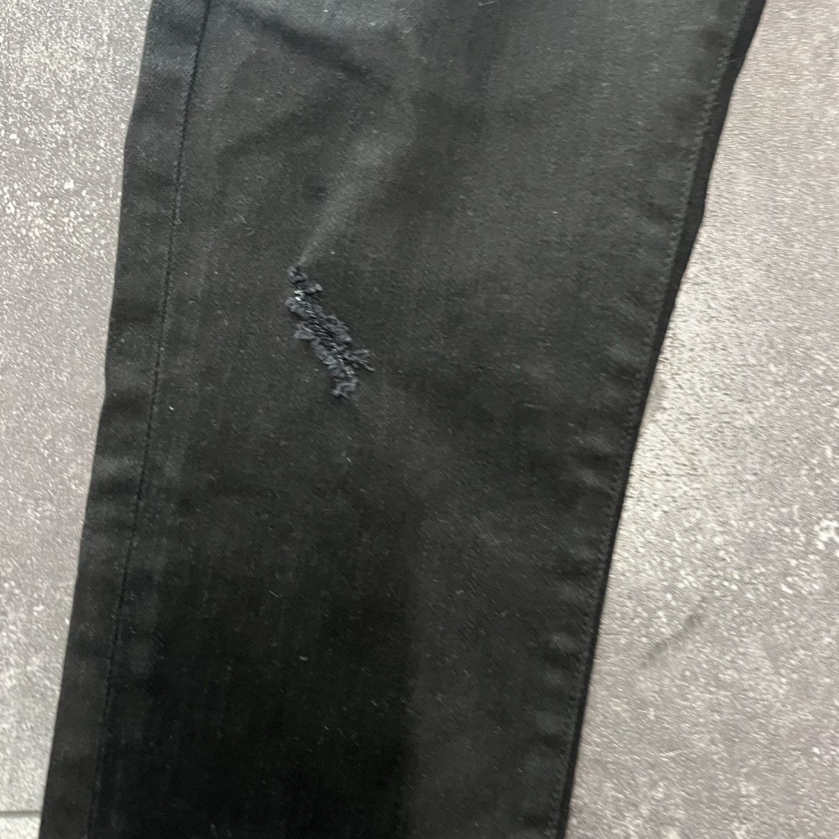 Amiri Amiri Track Skinny Fit Distressed Stretch Aged Black Denim Size US 29 - 4 Thumbnail