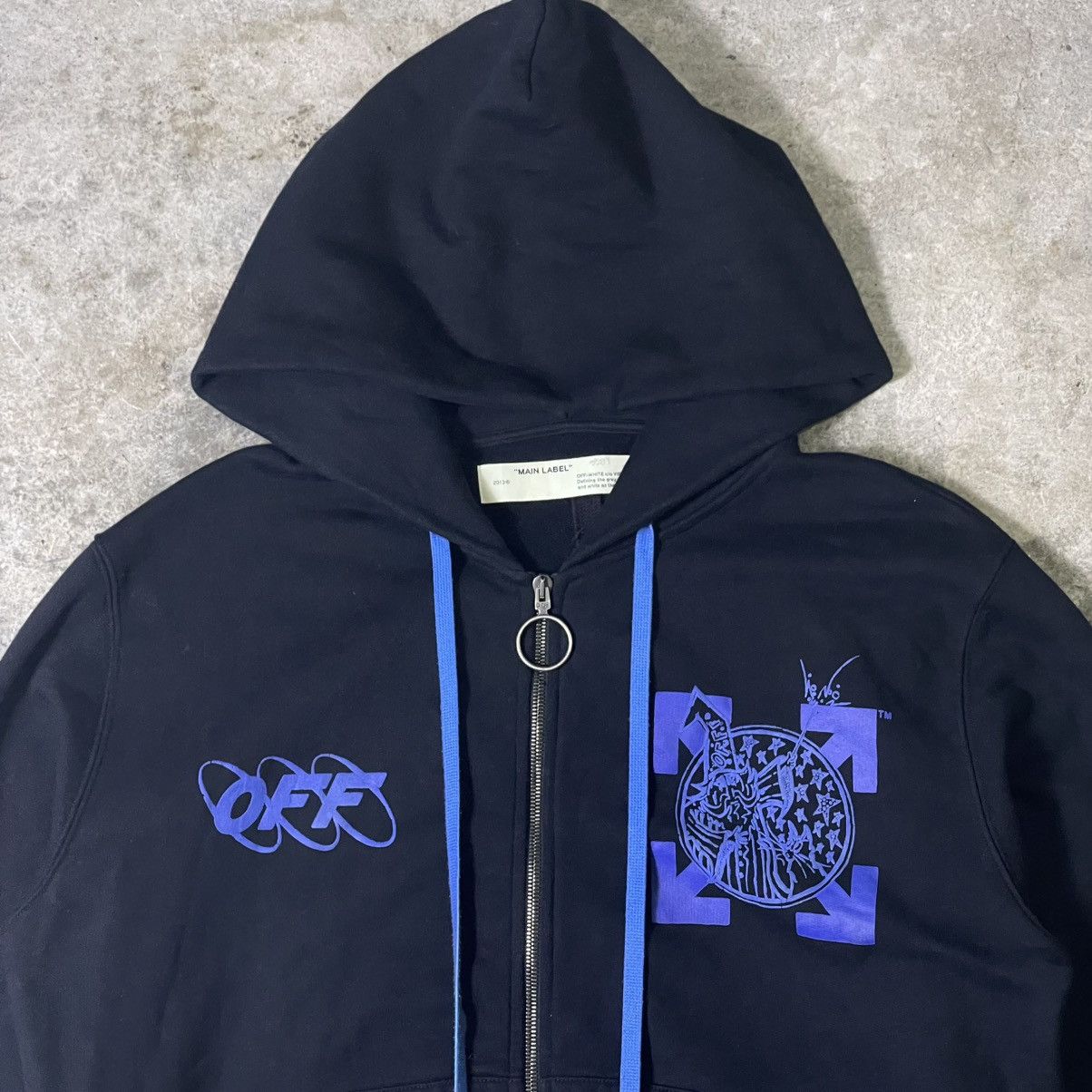 Off-White 19AW Oversized Wizard and Cat Hoodie