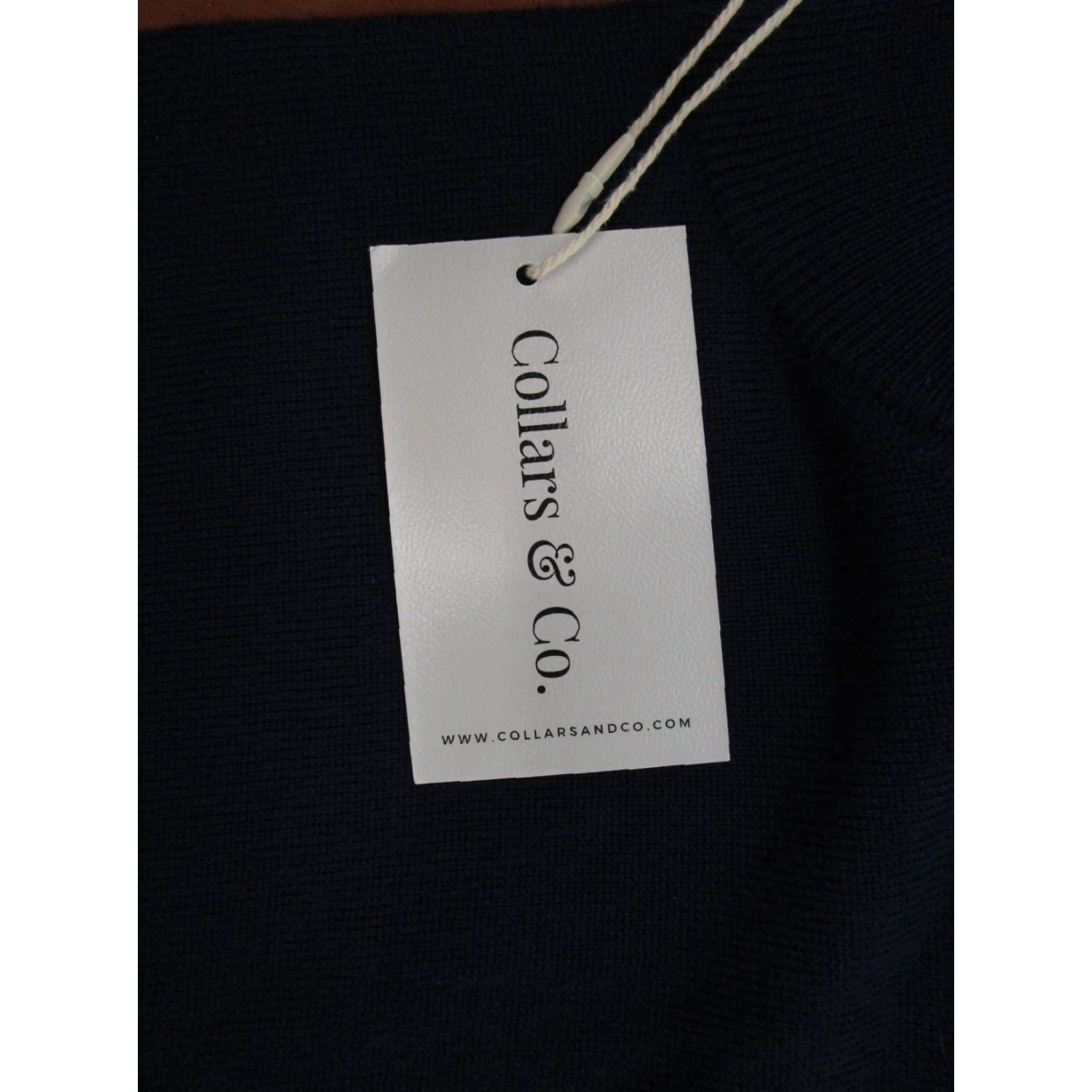 Vintage Collars&Co Australian Merino 1/4 Zip Sweater Blue Leather Trim Mens 2XL NEW Size US XXL / EU 58 / 5 - 3 Thumbnail