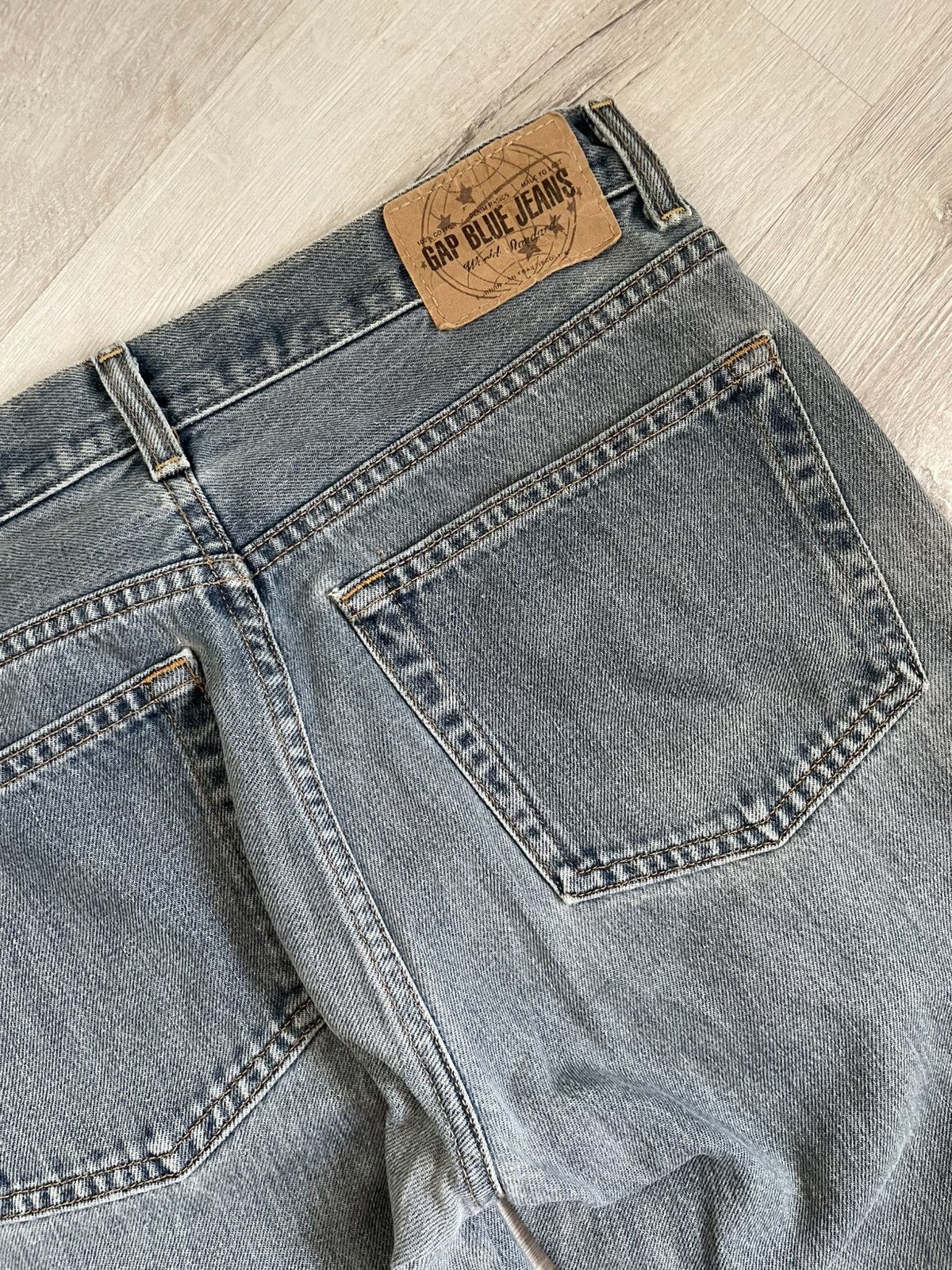 Gap Vintage Washed Gap Jeans Baggy Boot Cut Fit Grunge Y2k Opium Size US 33 - 15 Thumbnail