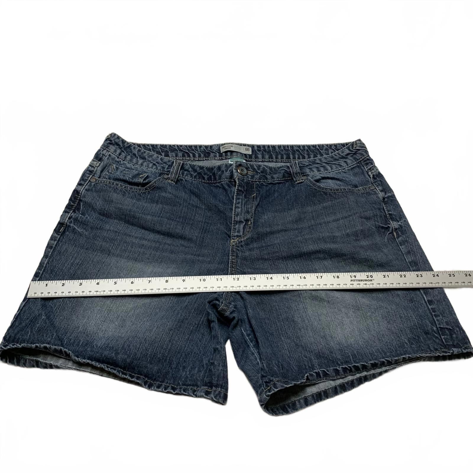 Route 66 Route 66 Women's Size 16 Blue Wash Denim Shorts Jeans W 37 Size 38" / US 16 / IT 52 - 5 Thumbnail