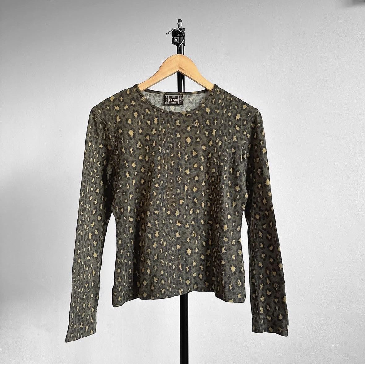 Fendi Vintage Fendi Leopard Long Sleeve Top Size M / US 6-8 / IT 42-44 - 1 Thumbnail