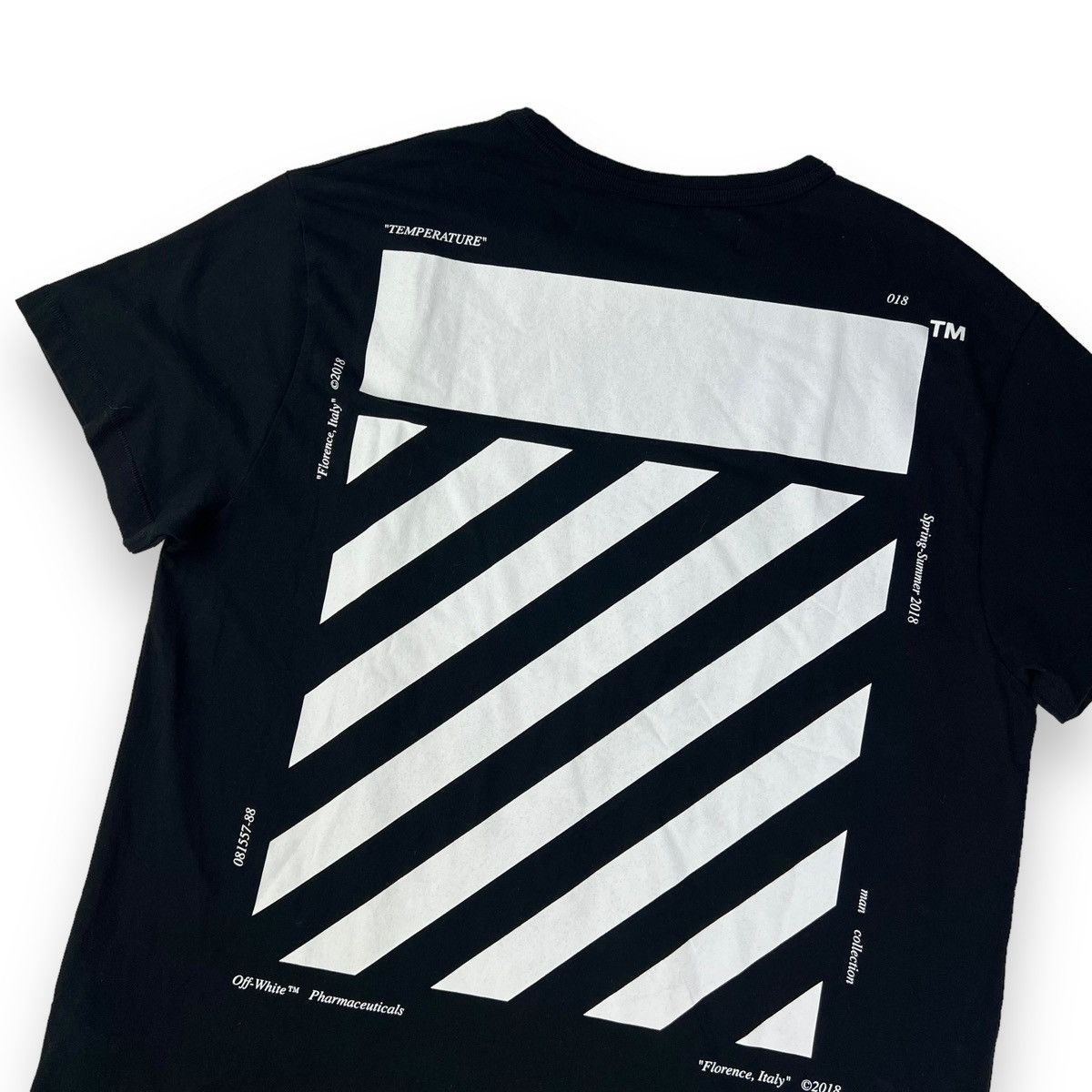 Off white temperature tee black best sale