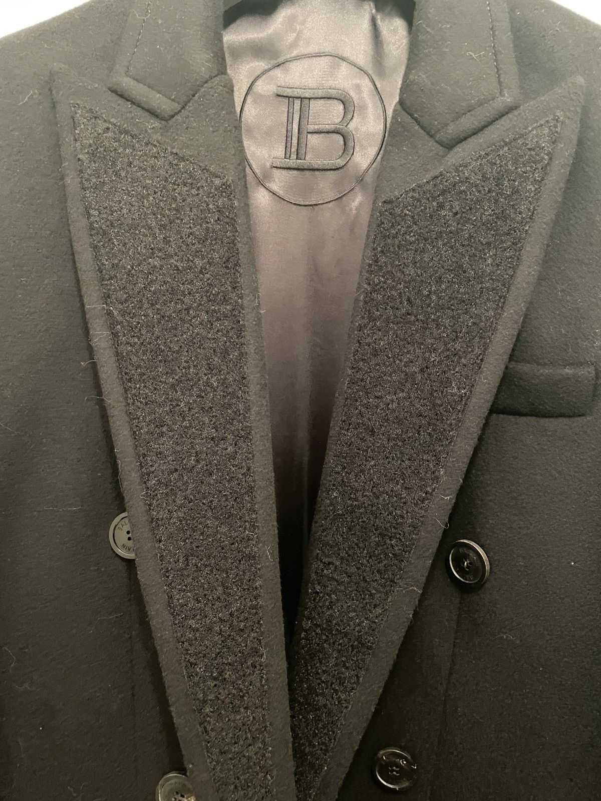 Balmain Black Velcro Strap Coat Size US L / EU 52-54 / 3 - 4 Thumbnail