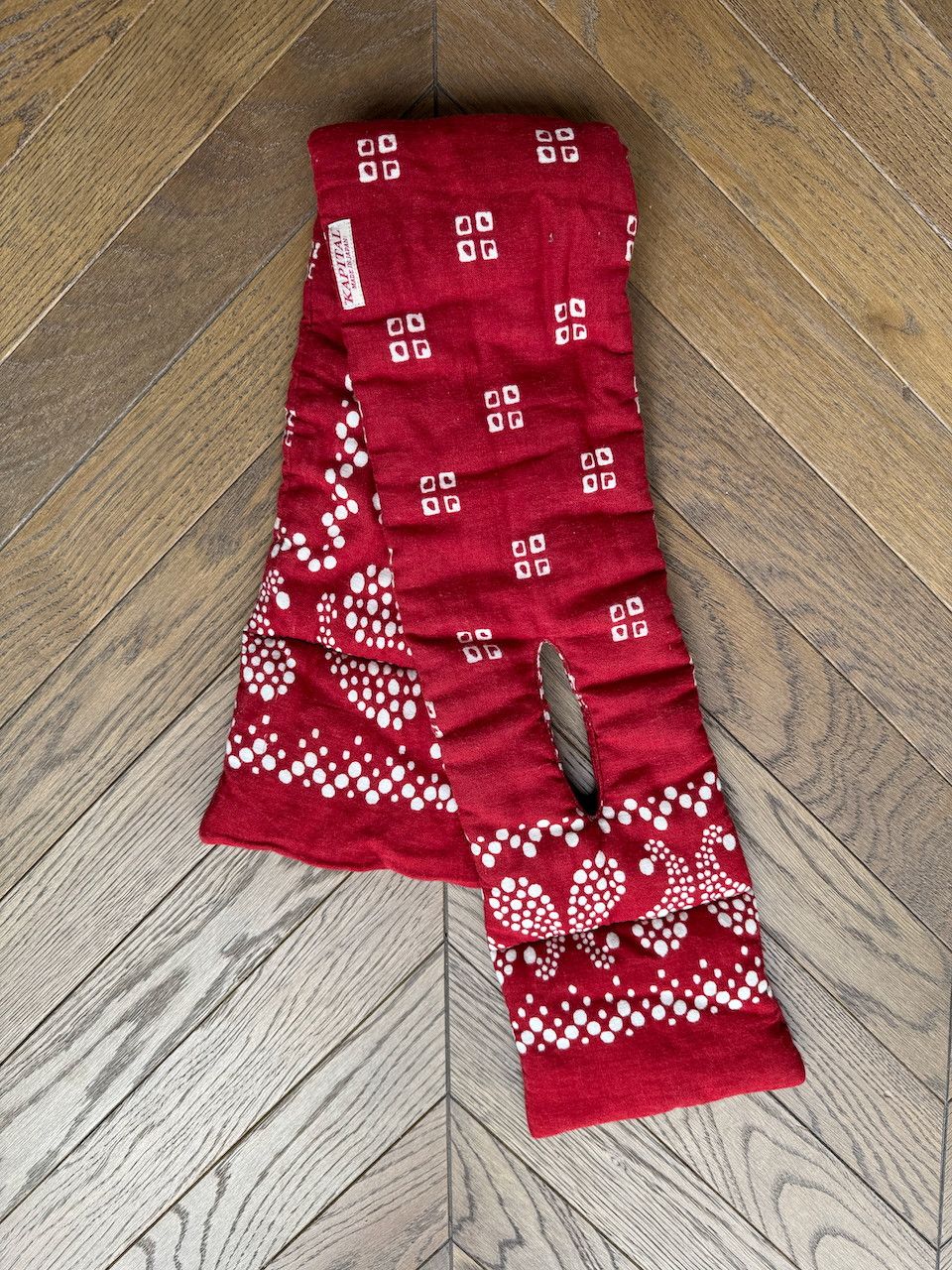 Kapital [OS] Linen/Rayon Bandana Kesa Scarf in Red (FW21) Size ONE SIZE - 4 Thumbnail