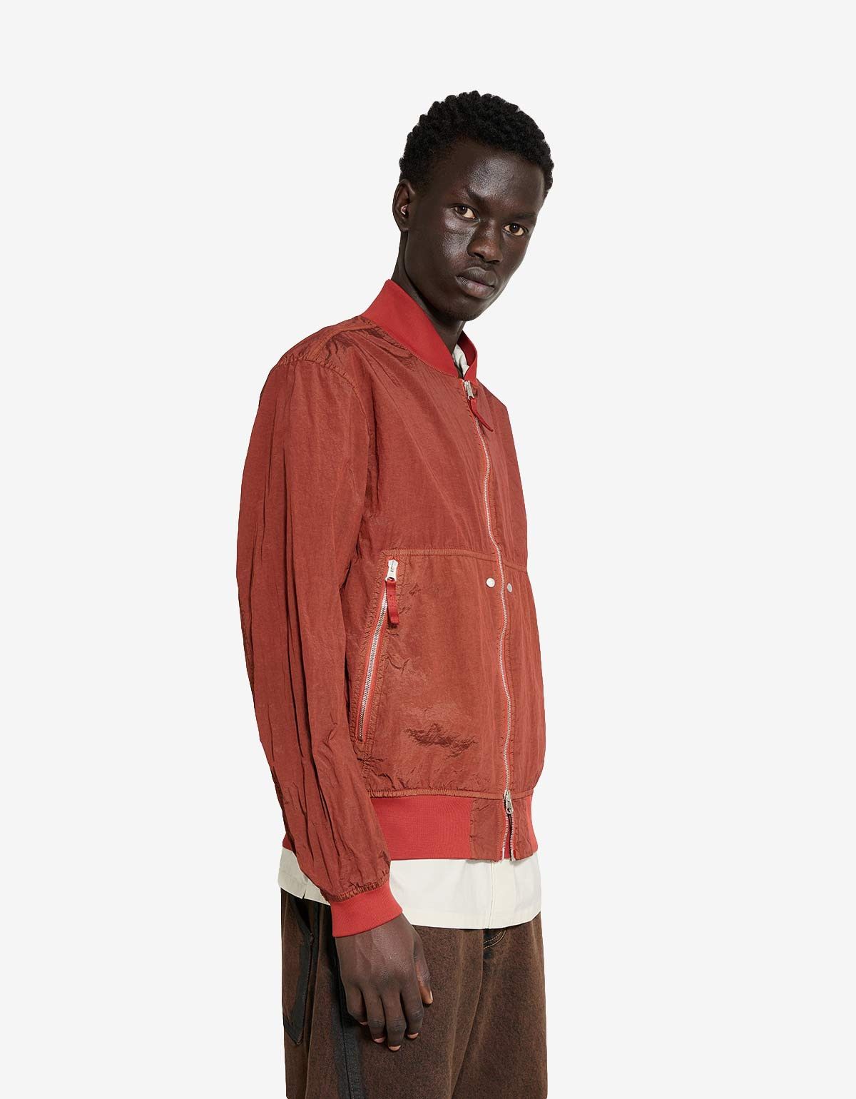Stone Island Stone Island Orange Nylon Metal Bomber Jacket Size US L / EU 52-54 / 3 - 4 Thumbnail